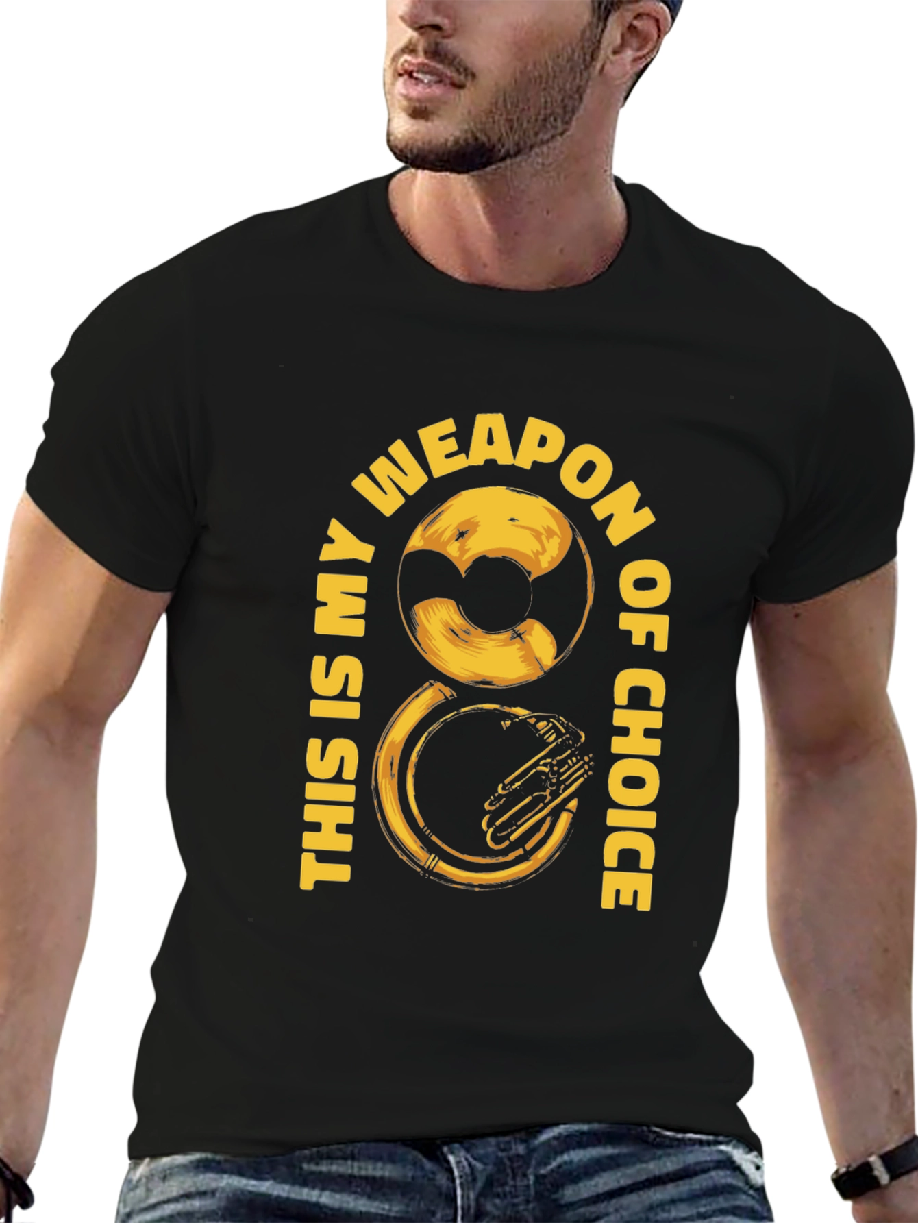 Black Tuba Weapon of Choice Graphic Tee view 6