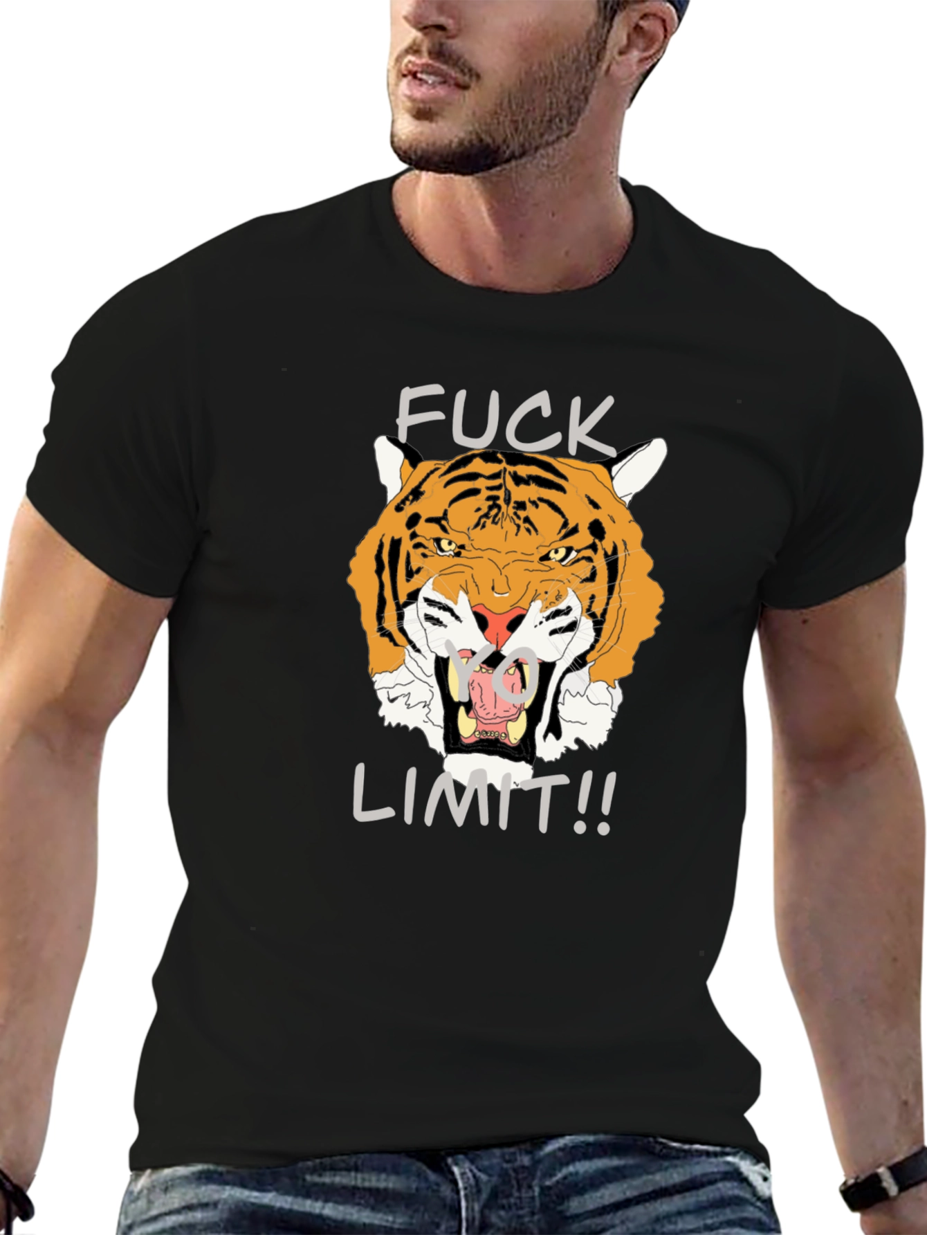 Black Tiger Graphic T-Shirt - Fuck Limit view 6