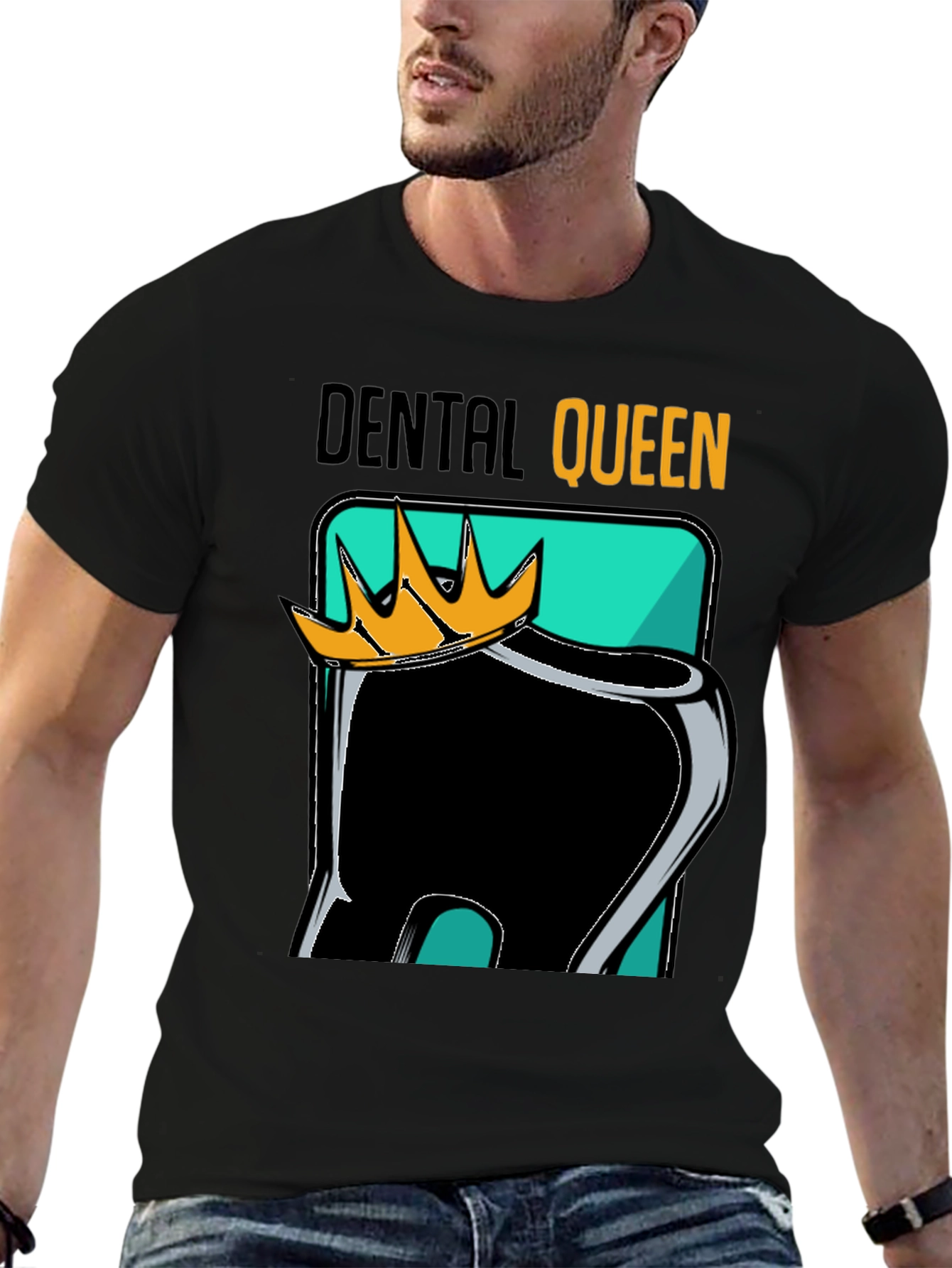 Black Dental Queen Black Graphic Tee view 6
