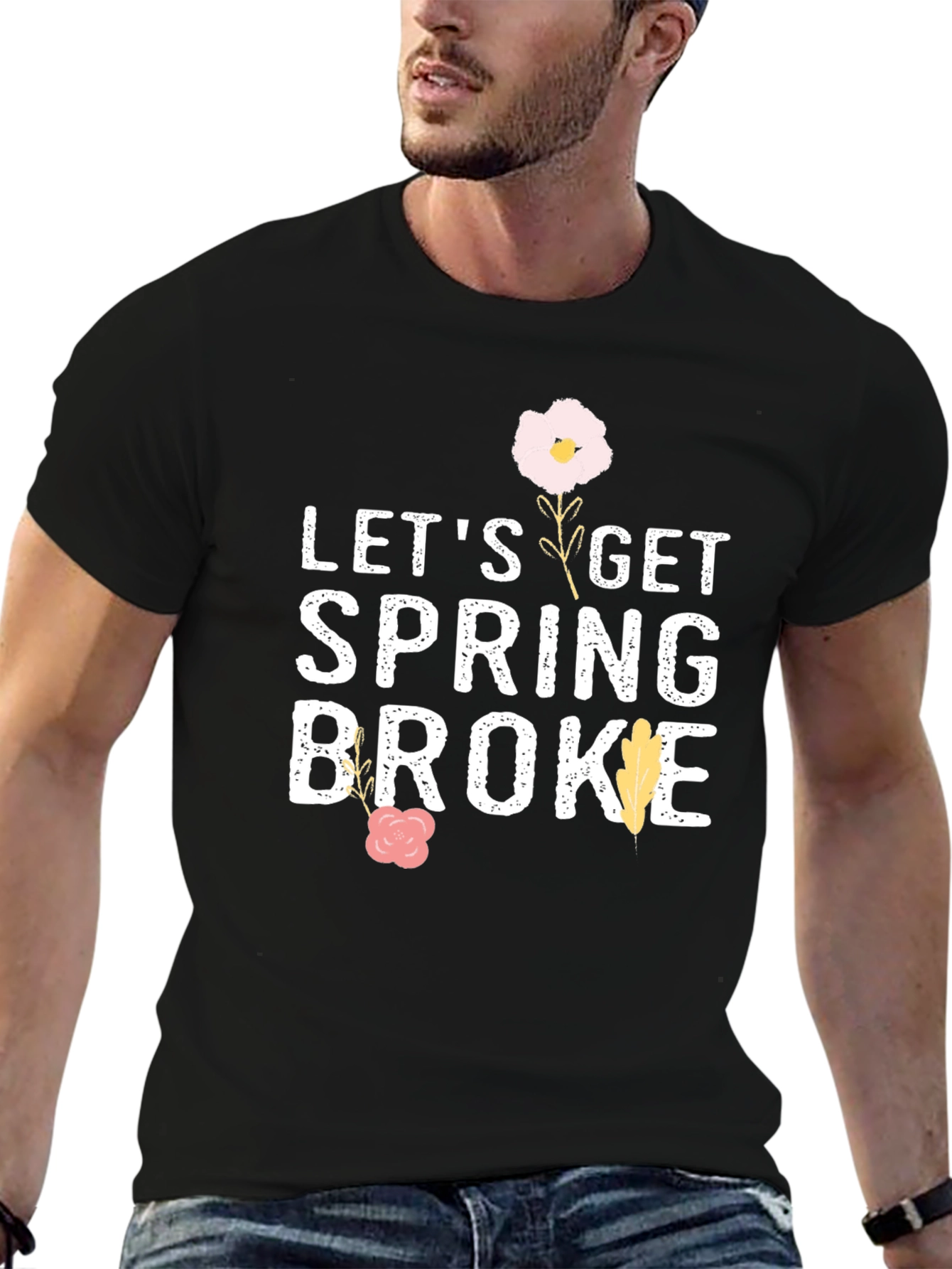 Black Let's Get Spring Broke Black T-Shirt view 6