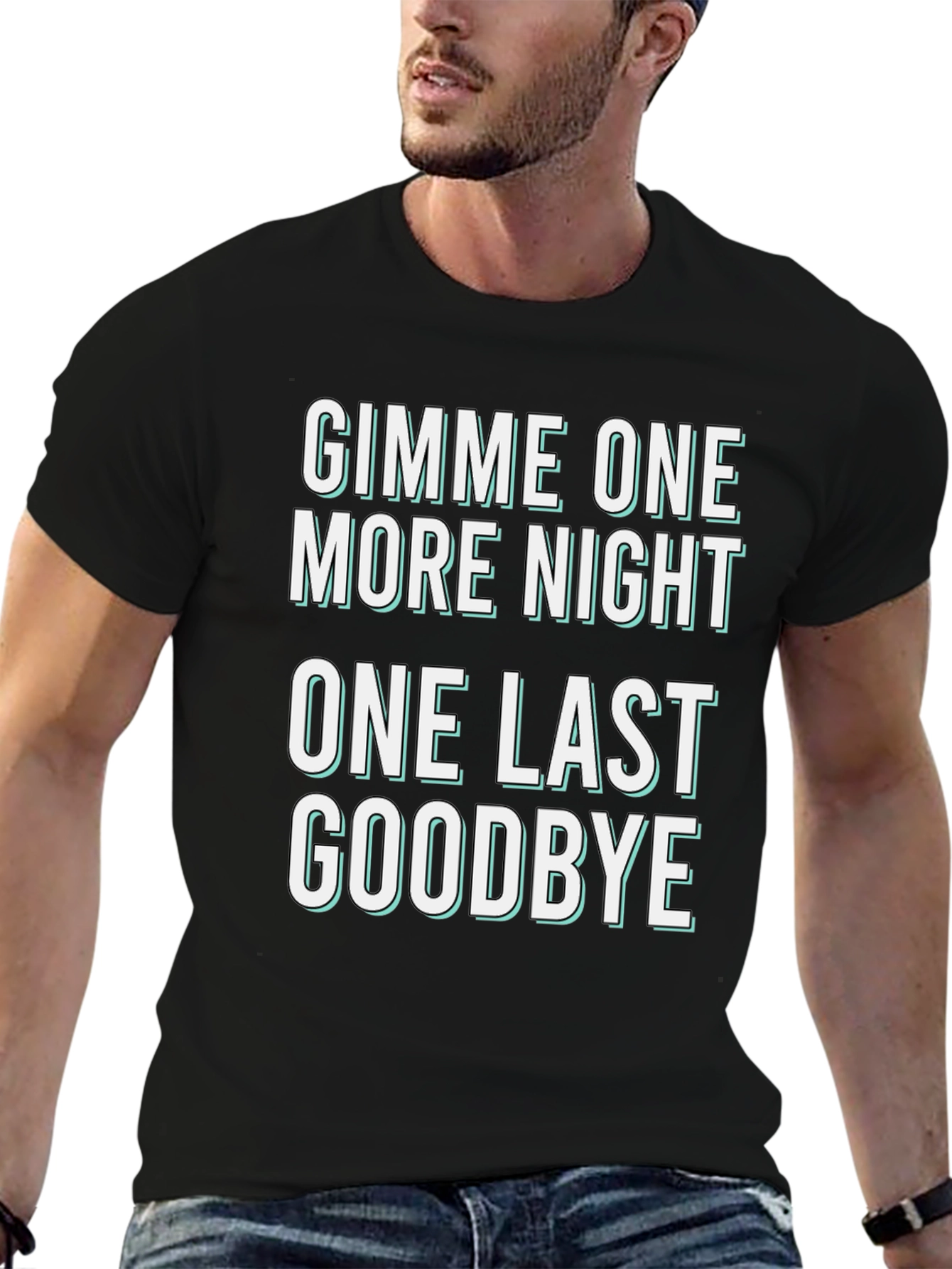 Black Gimme One More Night Graphic Tee view 6