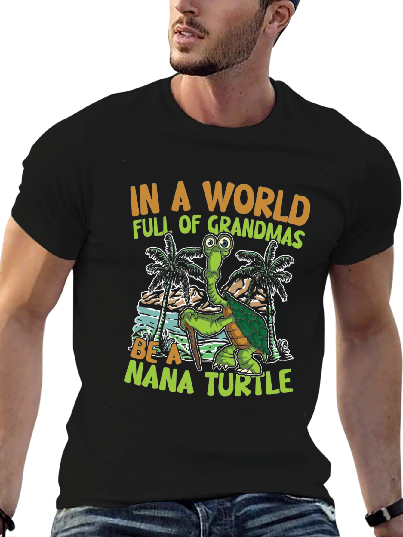 Black Nana Turtle T-Shirt view 6