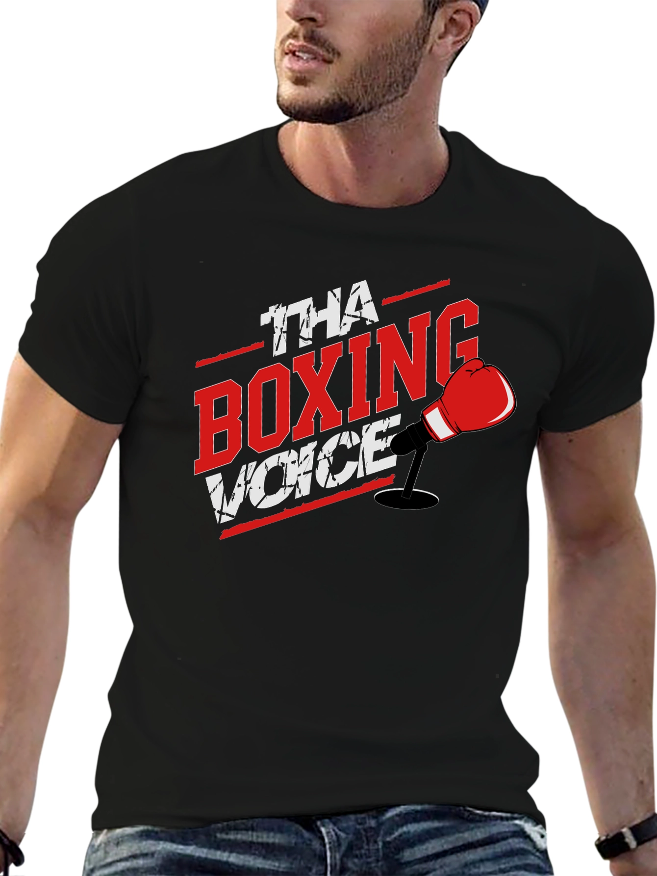 Black Tha Boxing Voice T-Shirt view 6