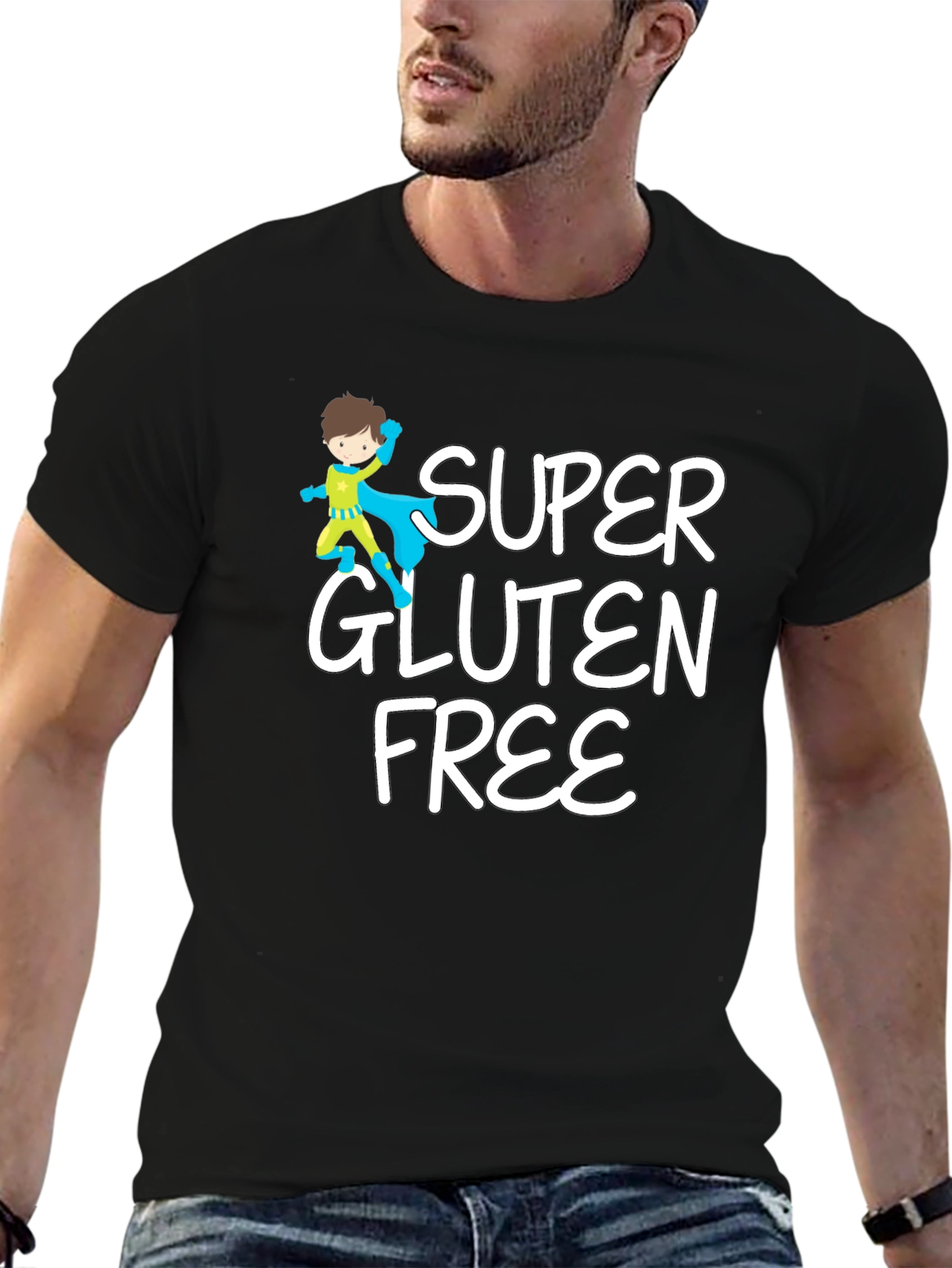 Black Super Gluten Free T-Shirt view 6