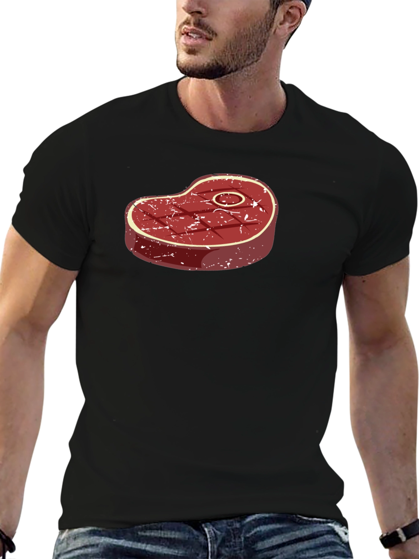 Black Steak Graphic Tee - Black T-Shirt view 6