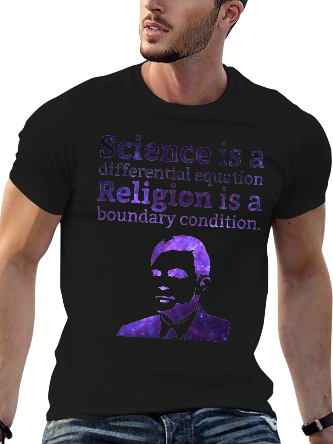Black Science/Religion Equation T-Shirt view 6