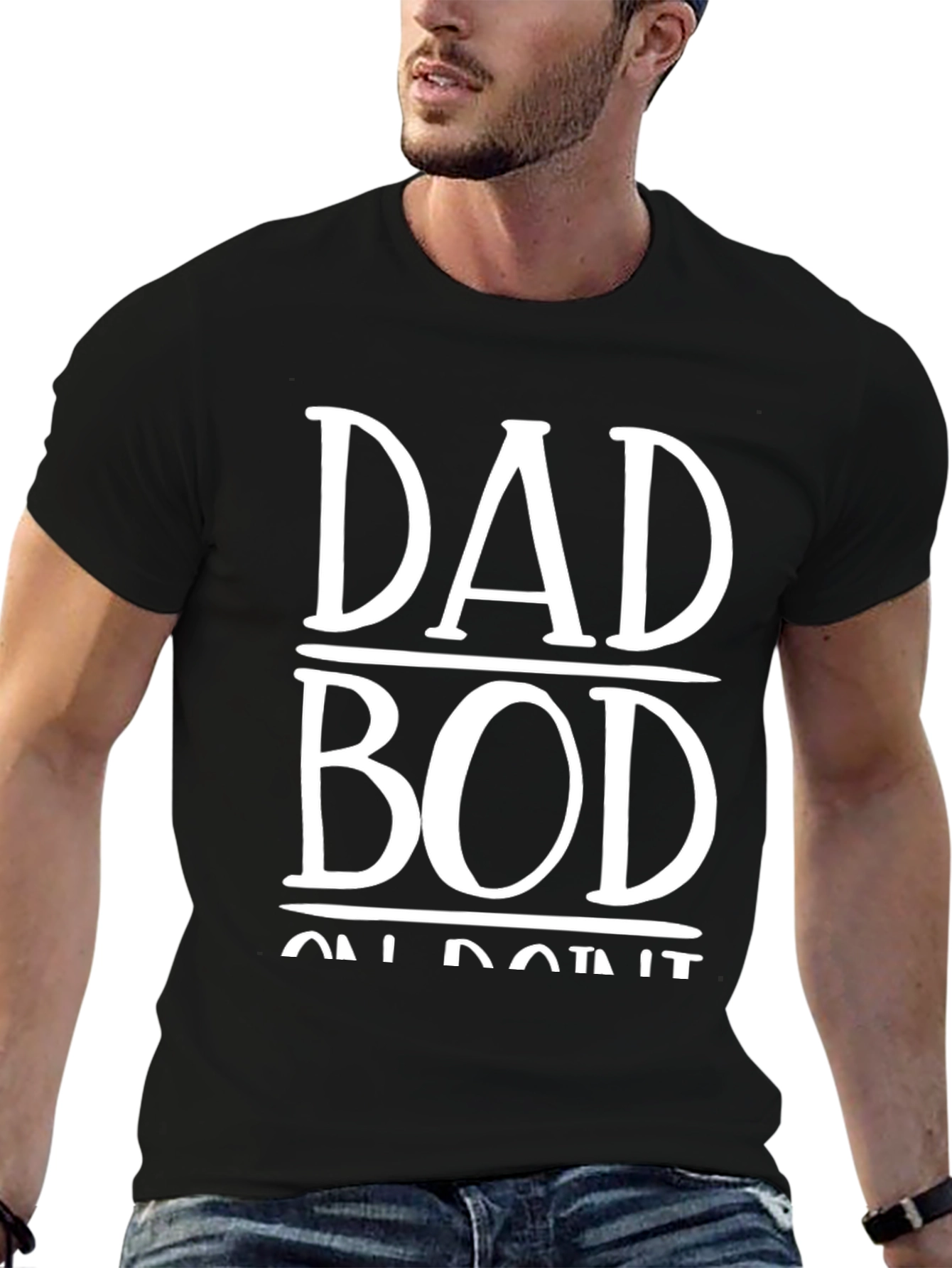 Black Dad Bod On Point T-Shirt view 6