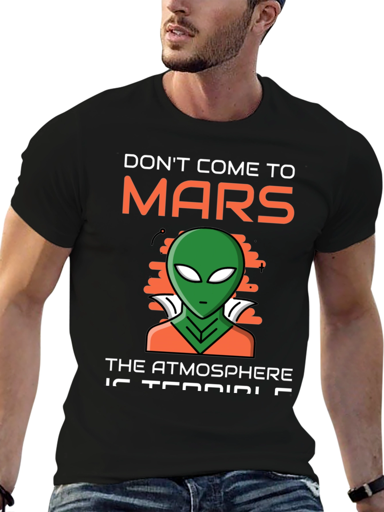 Black Don't Come to Mars T-Shirt Alien Design view 6