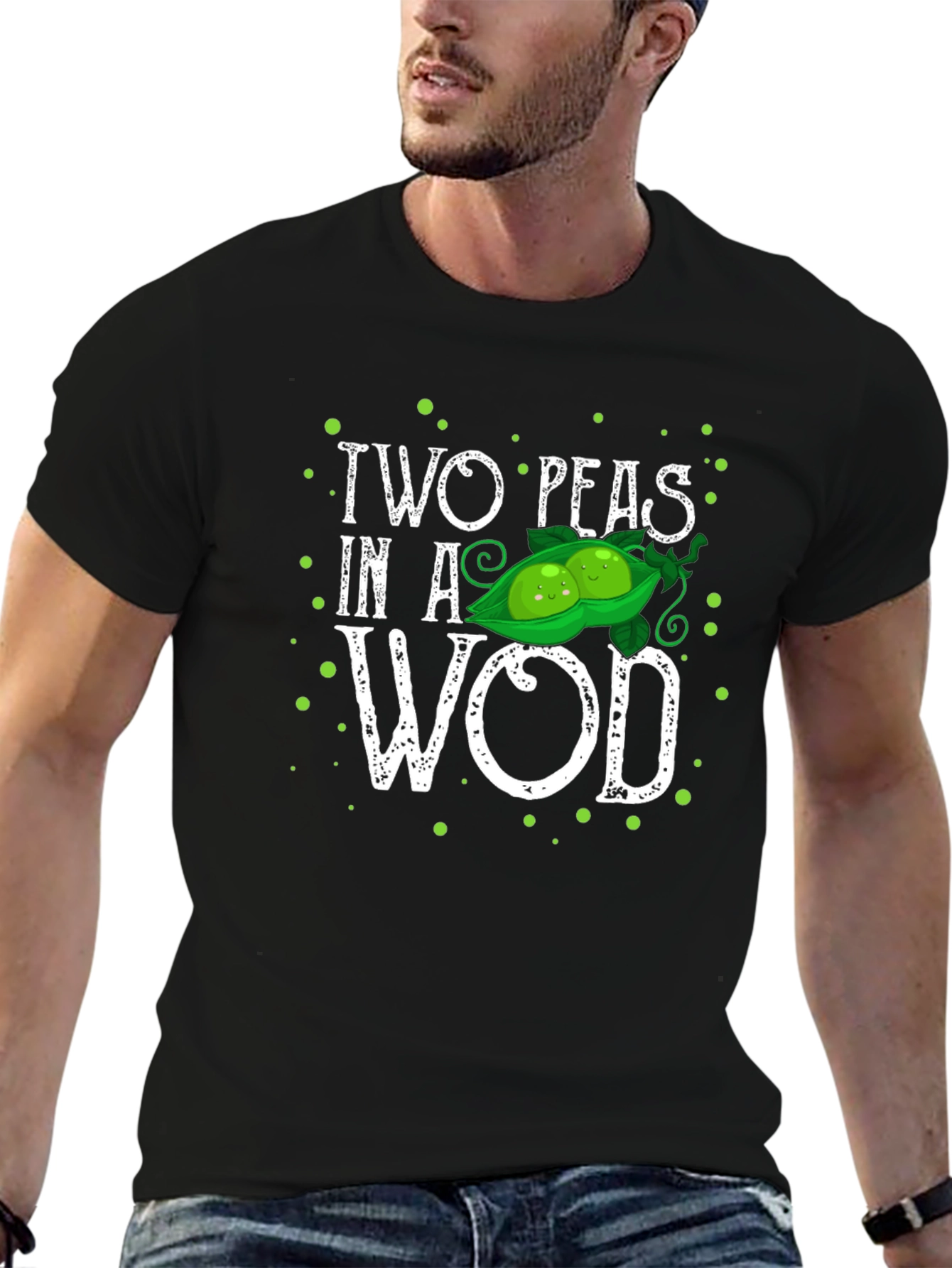 Black Two Peas in a WOD T-Shirt - Black view 6
