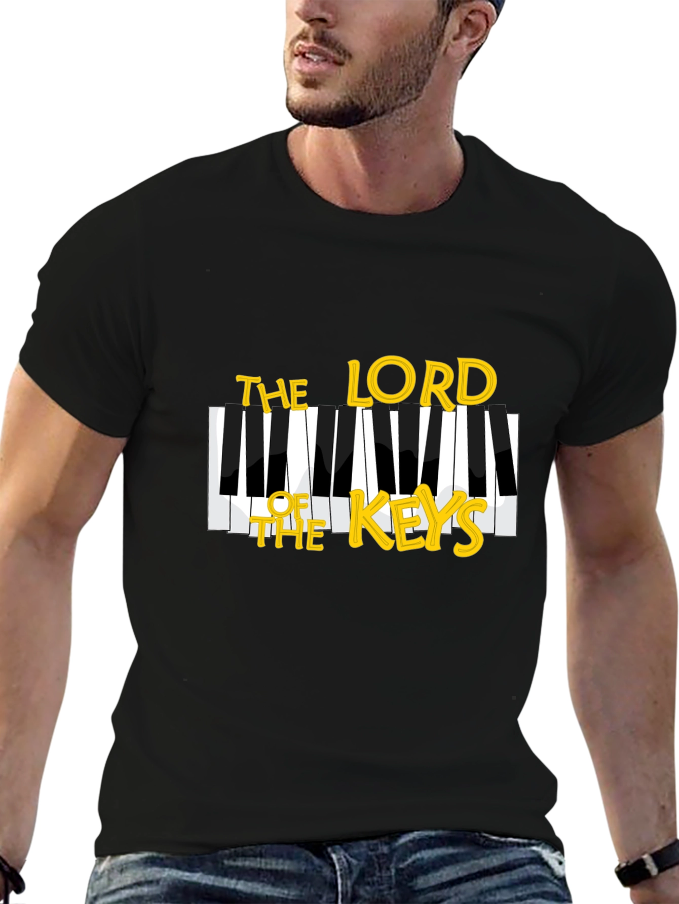 Black The Lord of the Keys Black T-Shirt view 6