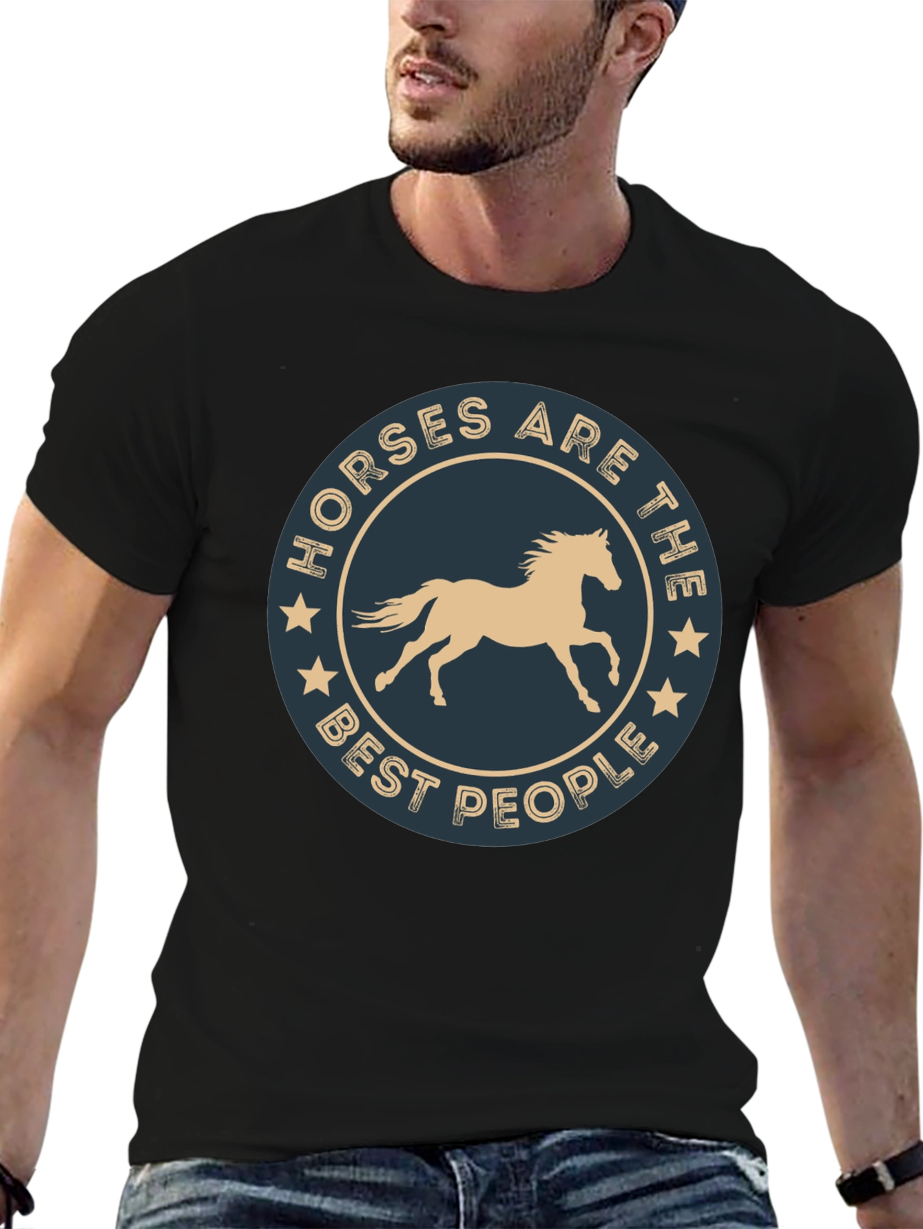 Black Horses Are The Best People T-Shirt view 6