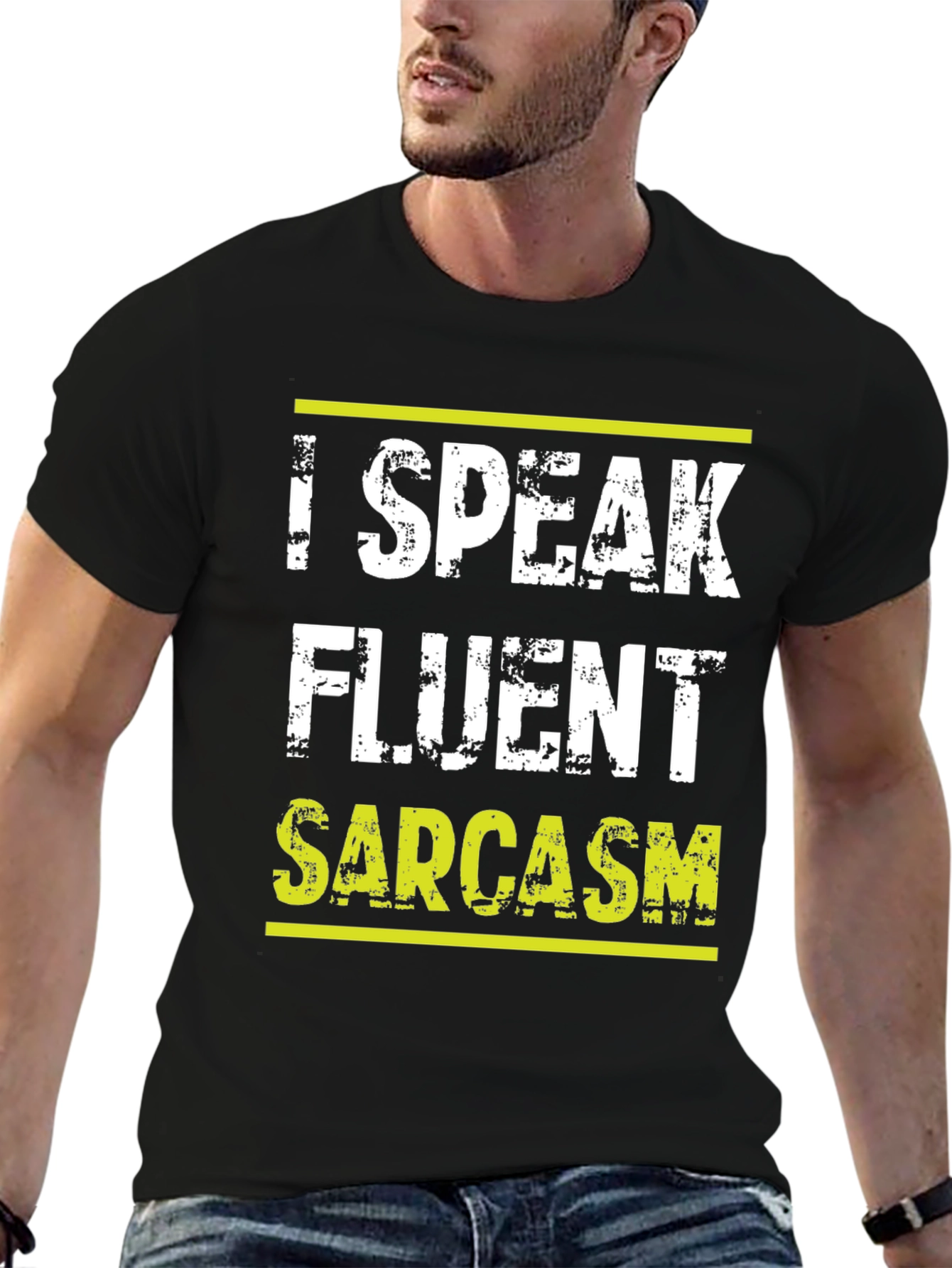 Black Sarcasm T-Shirt - Fluent Sarcasm view 6