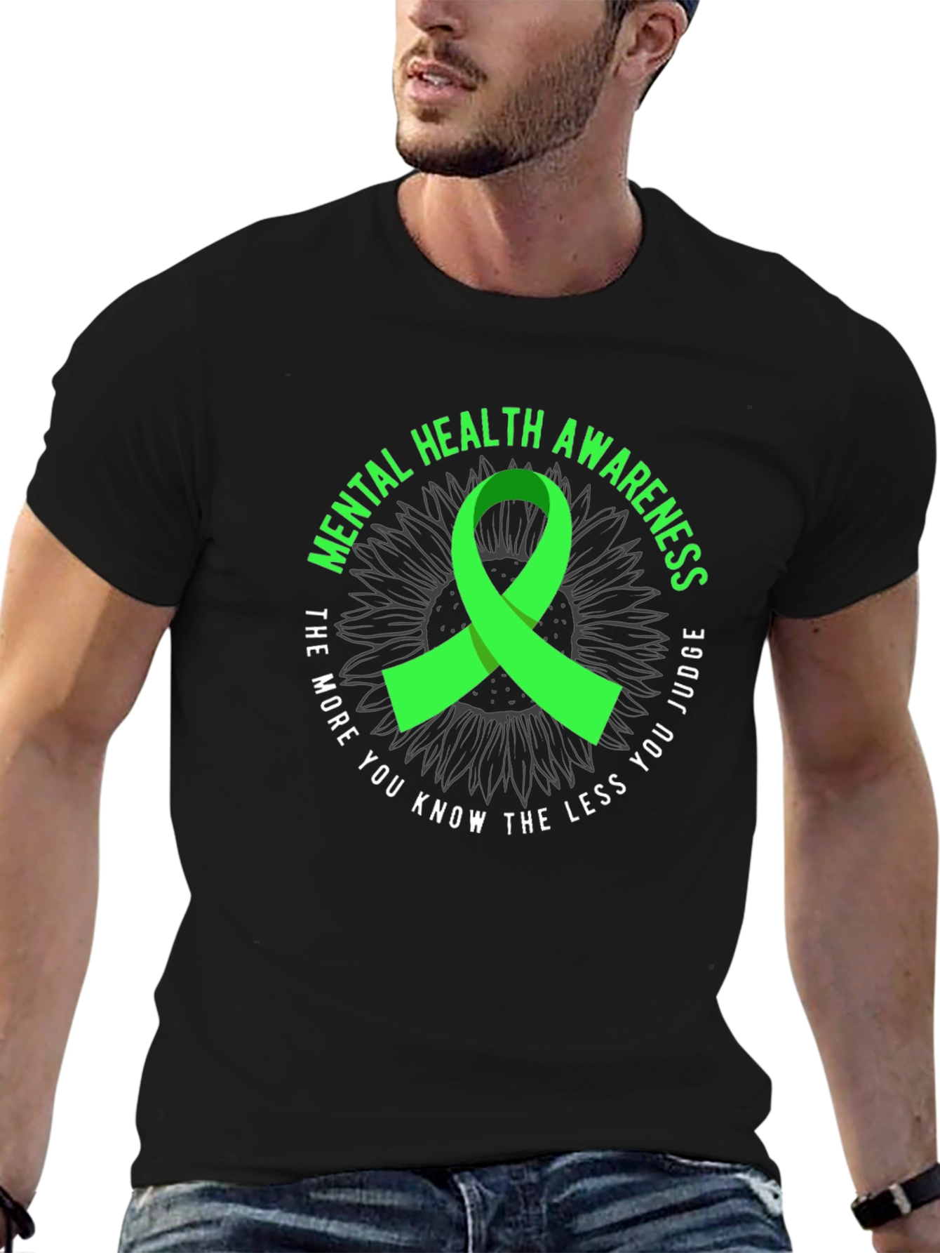 Black Mental Health Awareness T-Shirt view 6