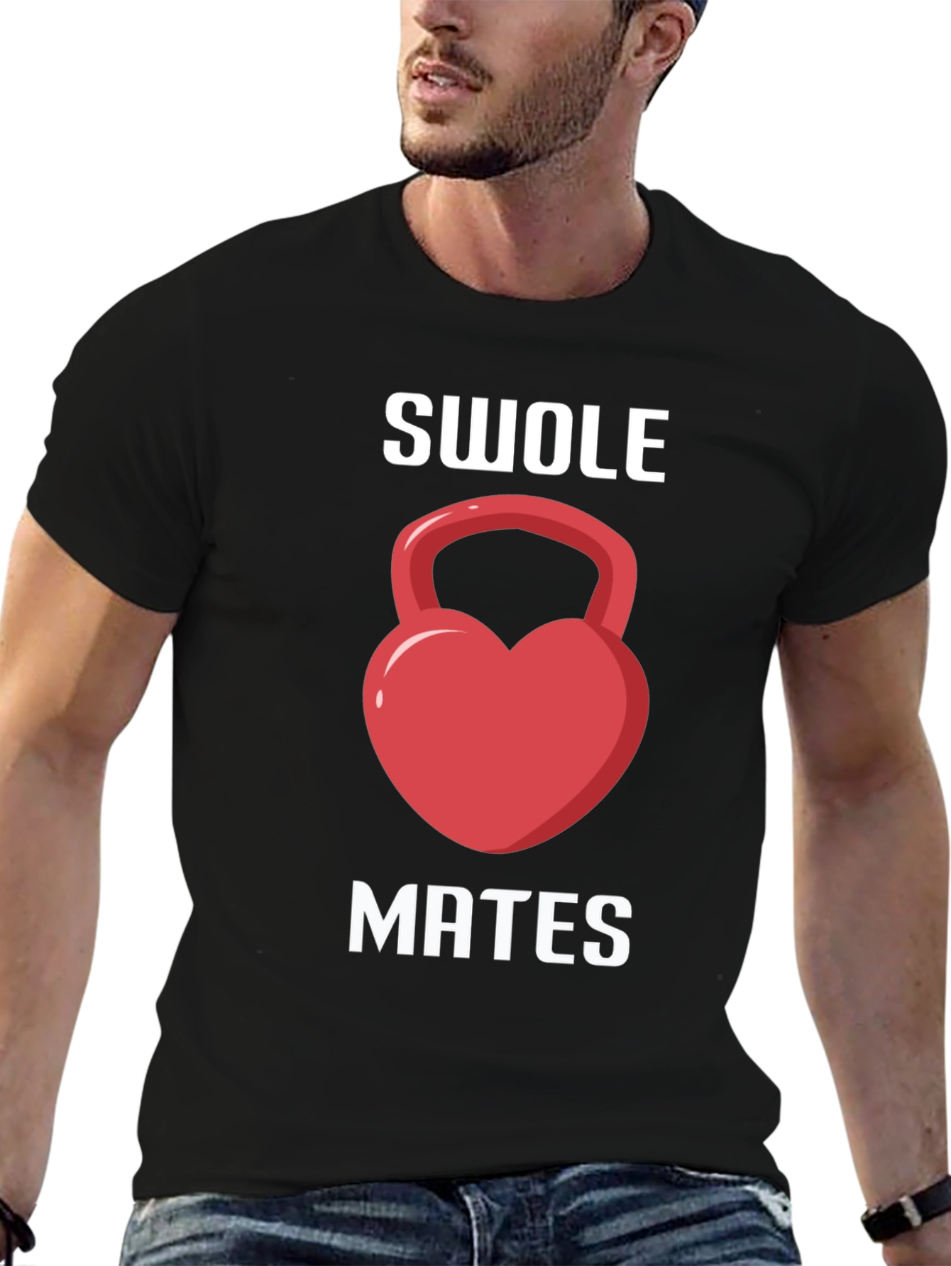Black Swole Mates Black Graphic T-Shirt view 6