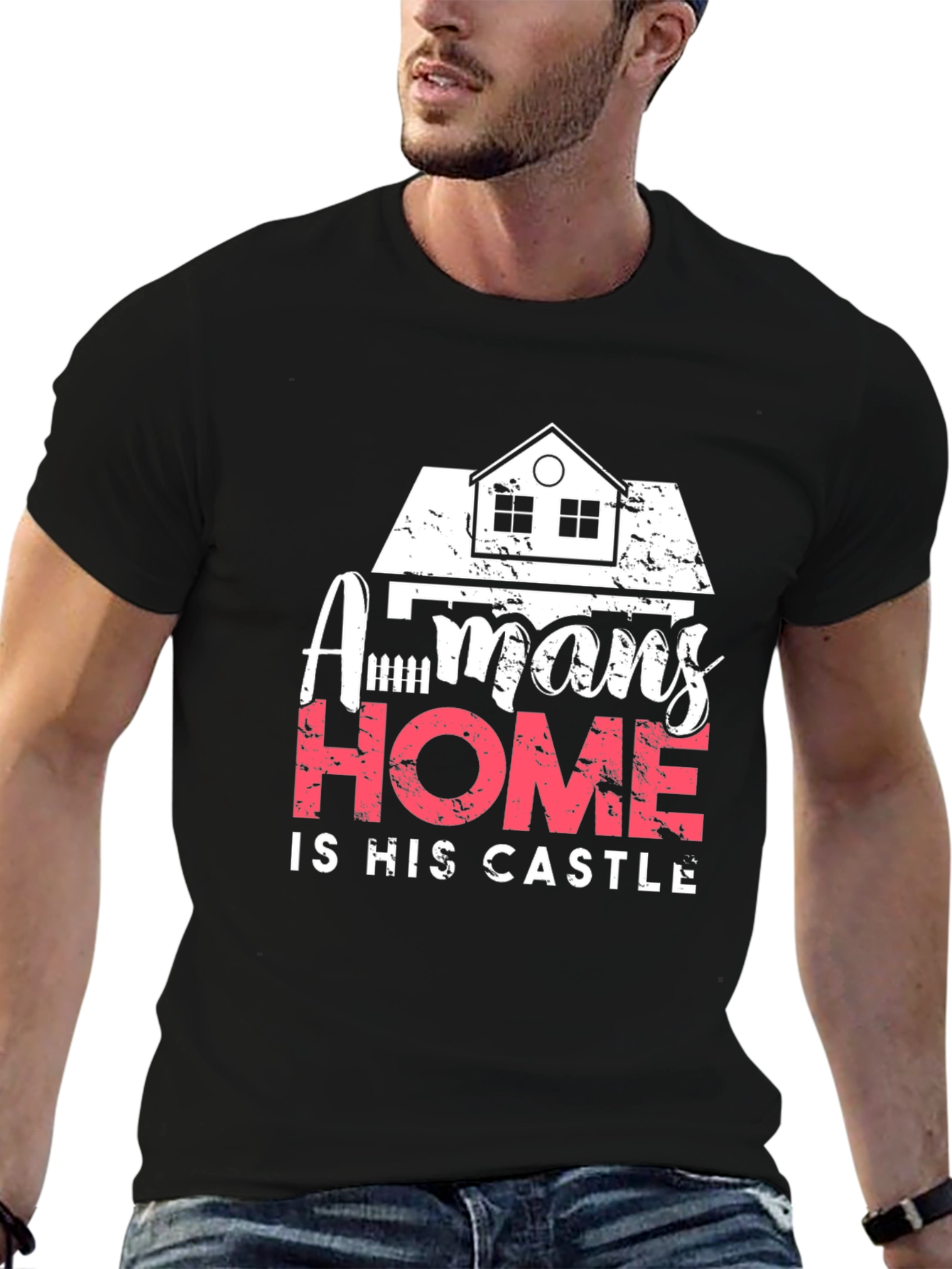 Black Man's Home is His Castle Graphic T-Shirt view 6