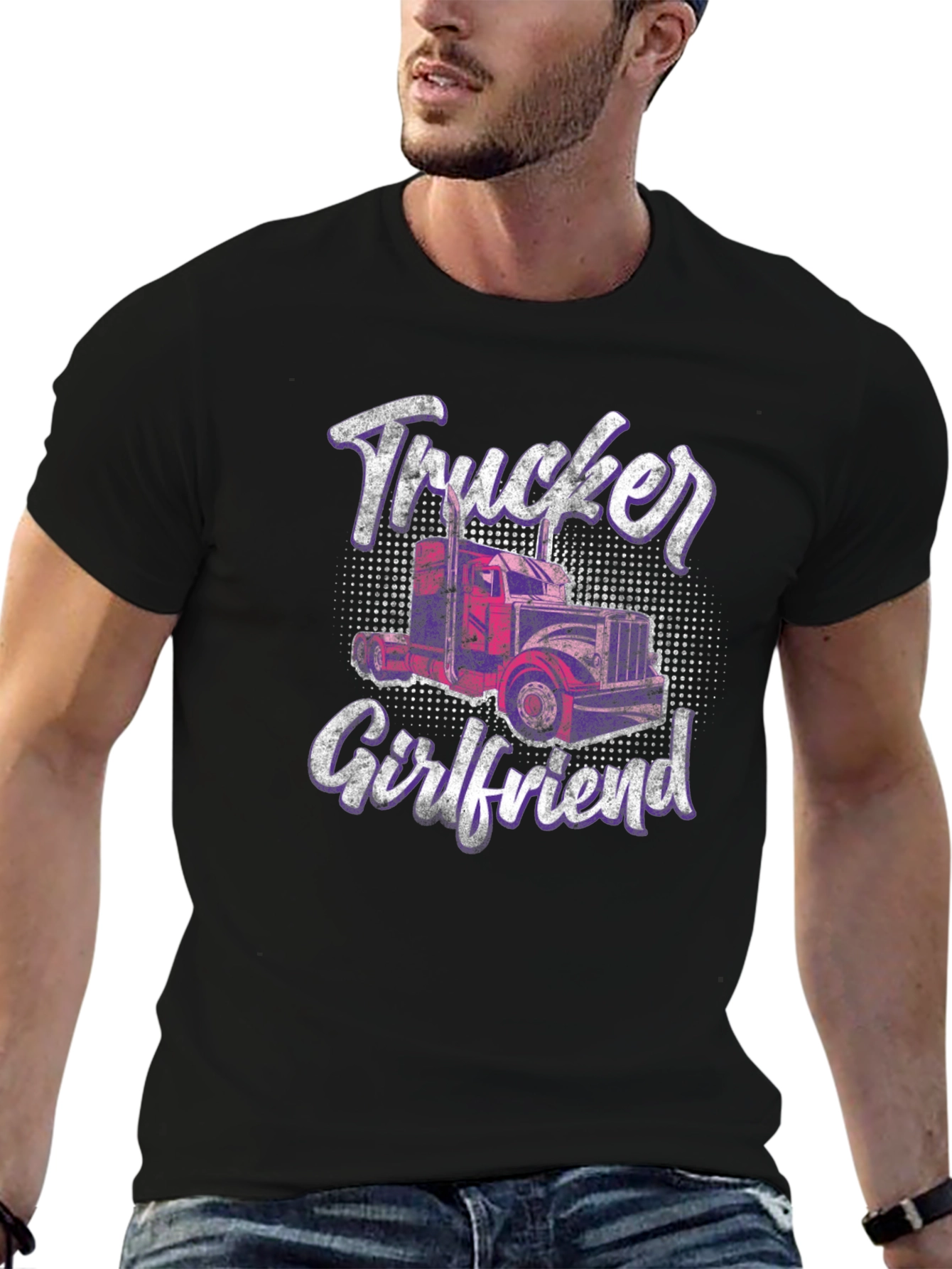 Trucker Girlfriend Graphic Tee - 6