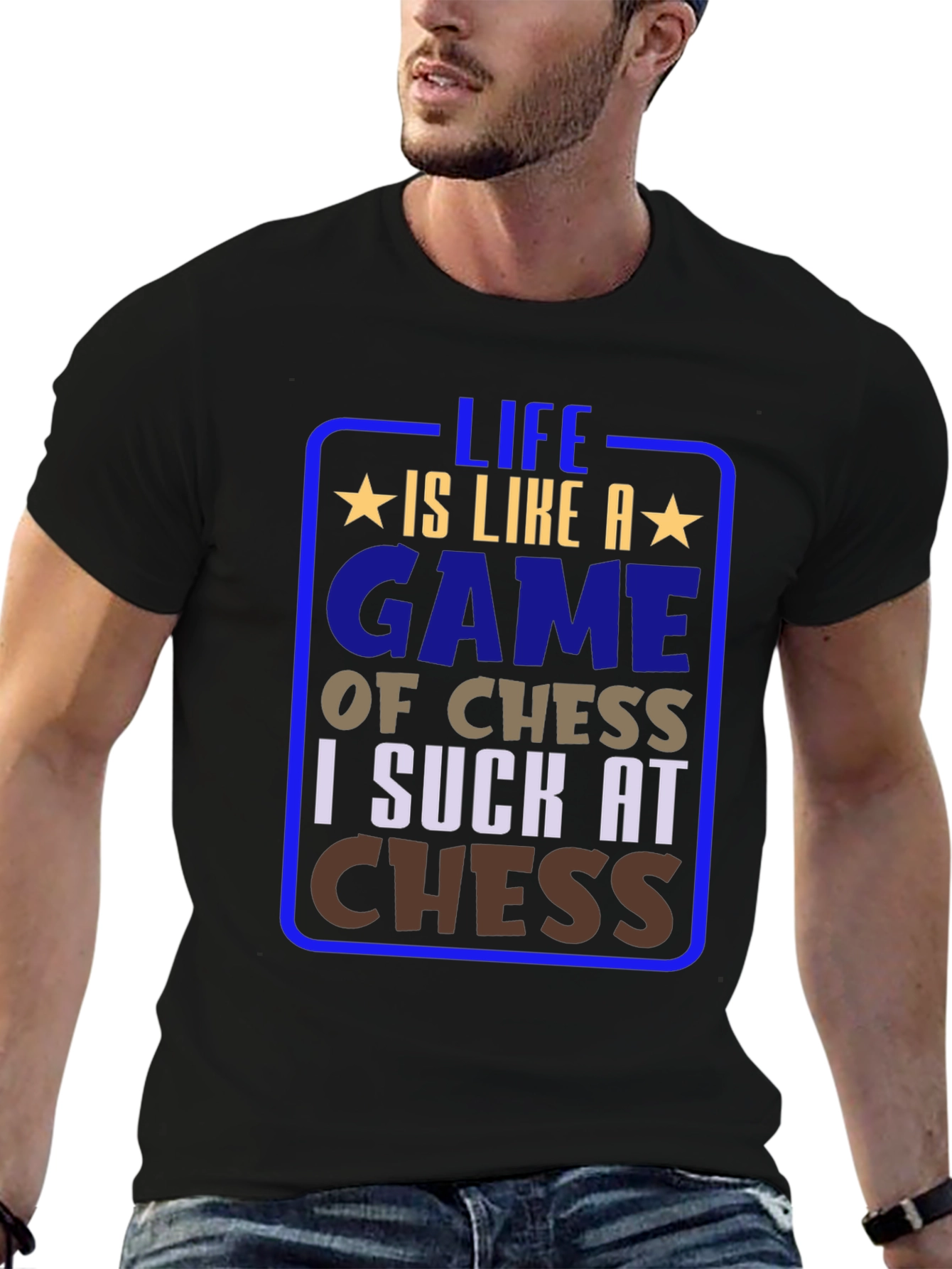 Black Life is Like Chess Graphic T-Shirt view 6