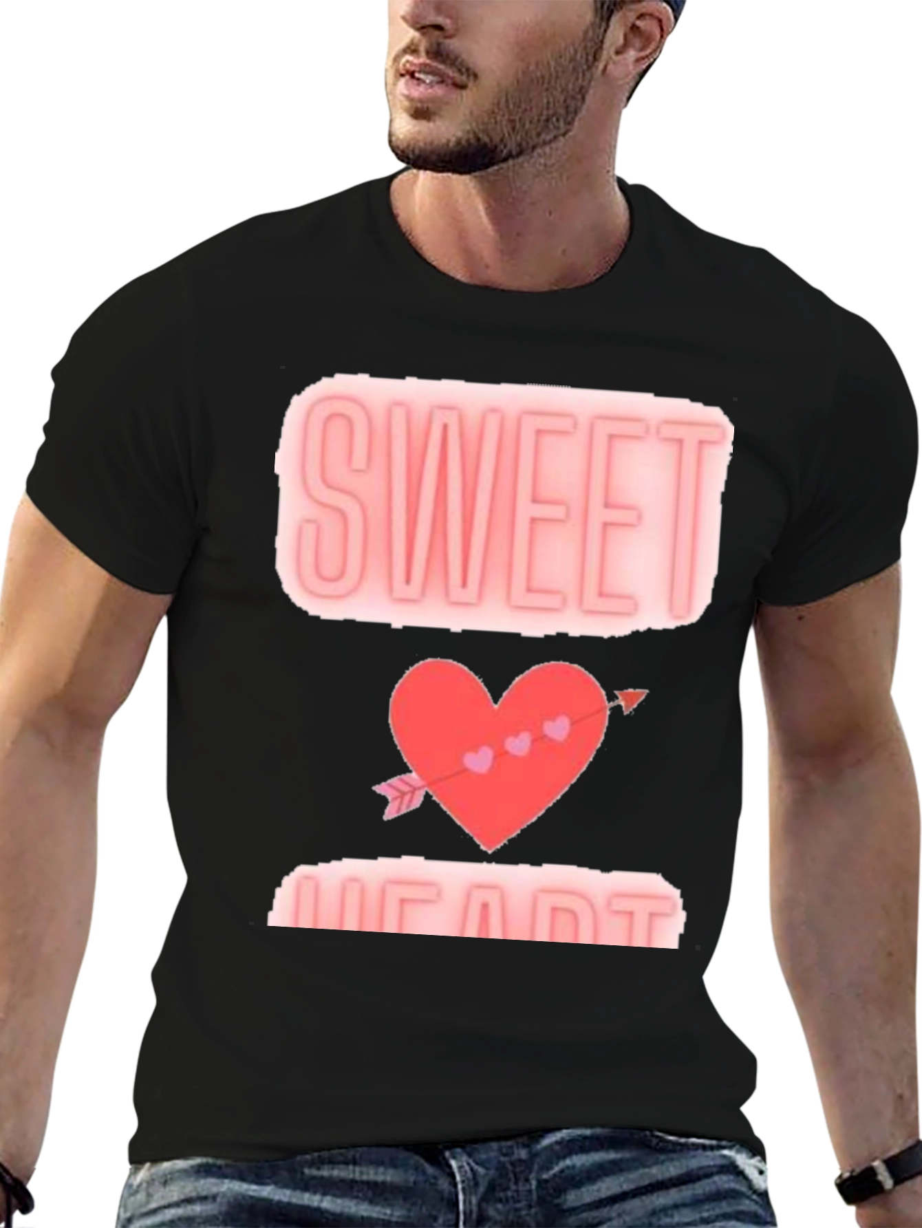 Black Sweetheart Valentine's Day Graphic Tee view 6