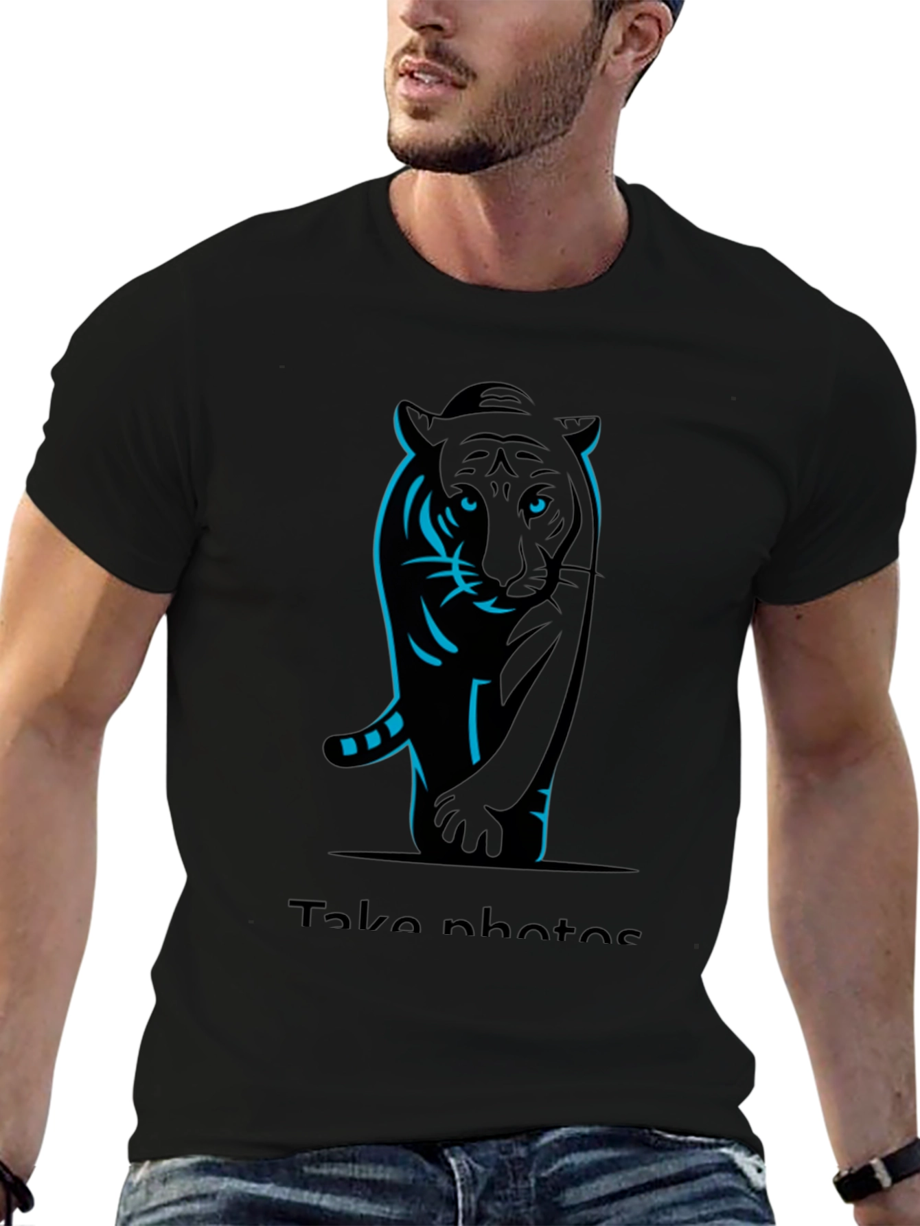 Black Black Tiger Graphic Tee view 6