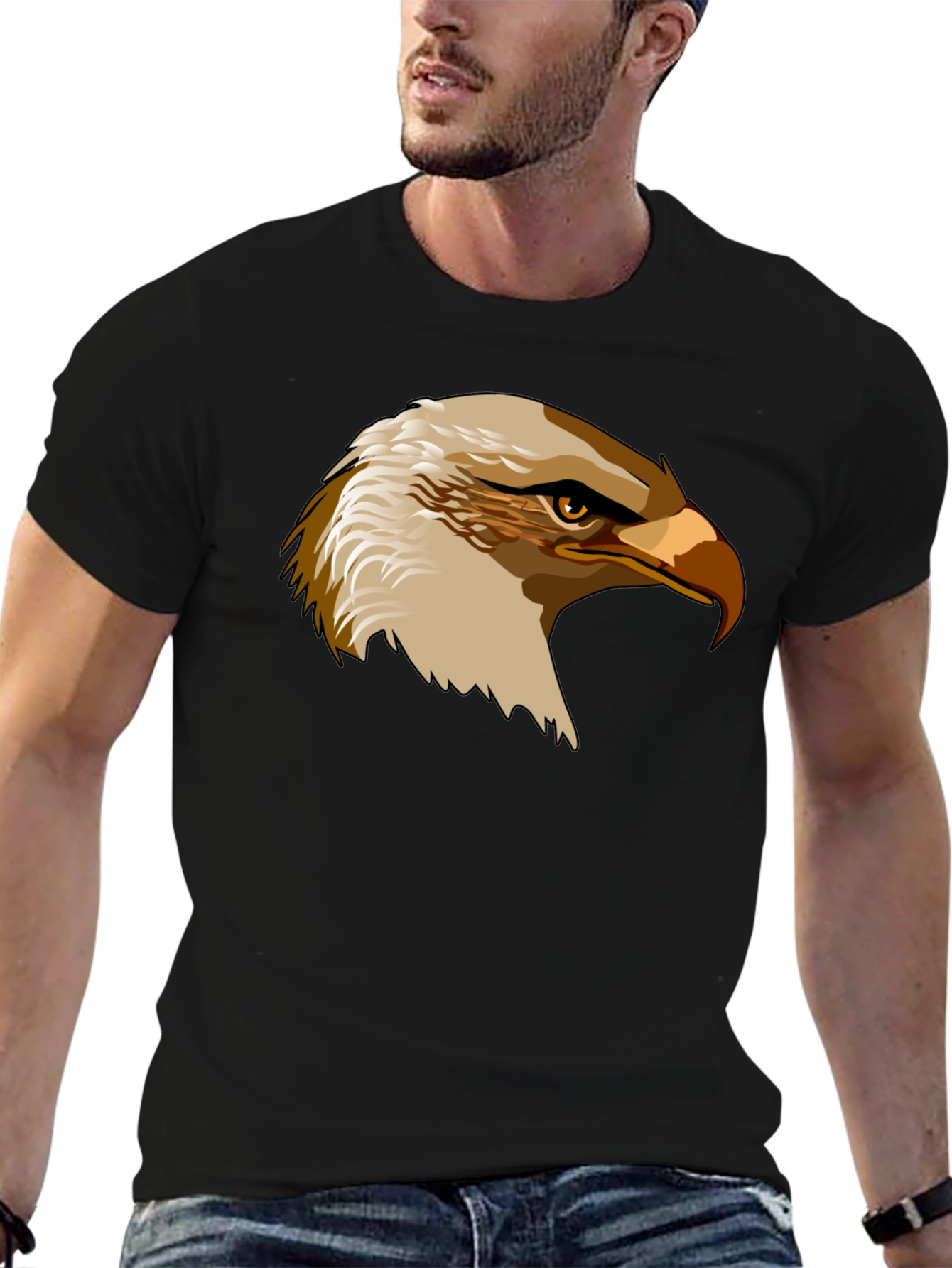 Black Eagle Graphic Black T-Shirt view 6