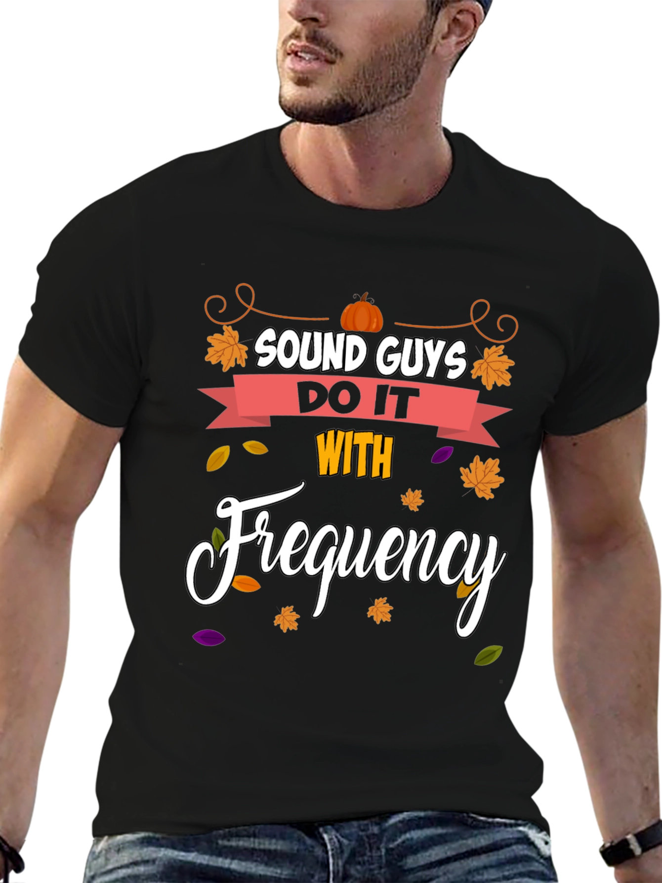 Black Sound Guys Frequency T-Shirt view 6