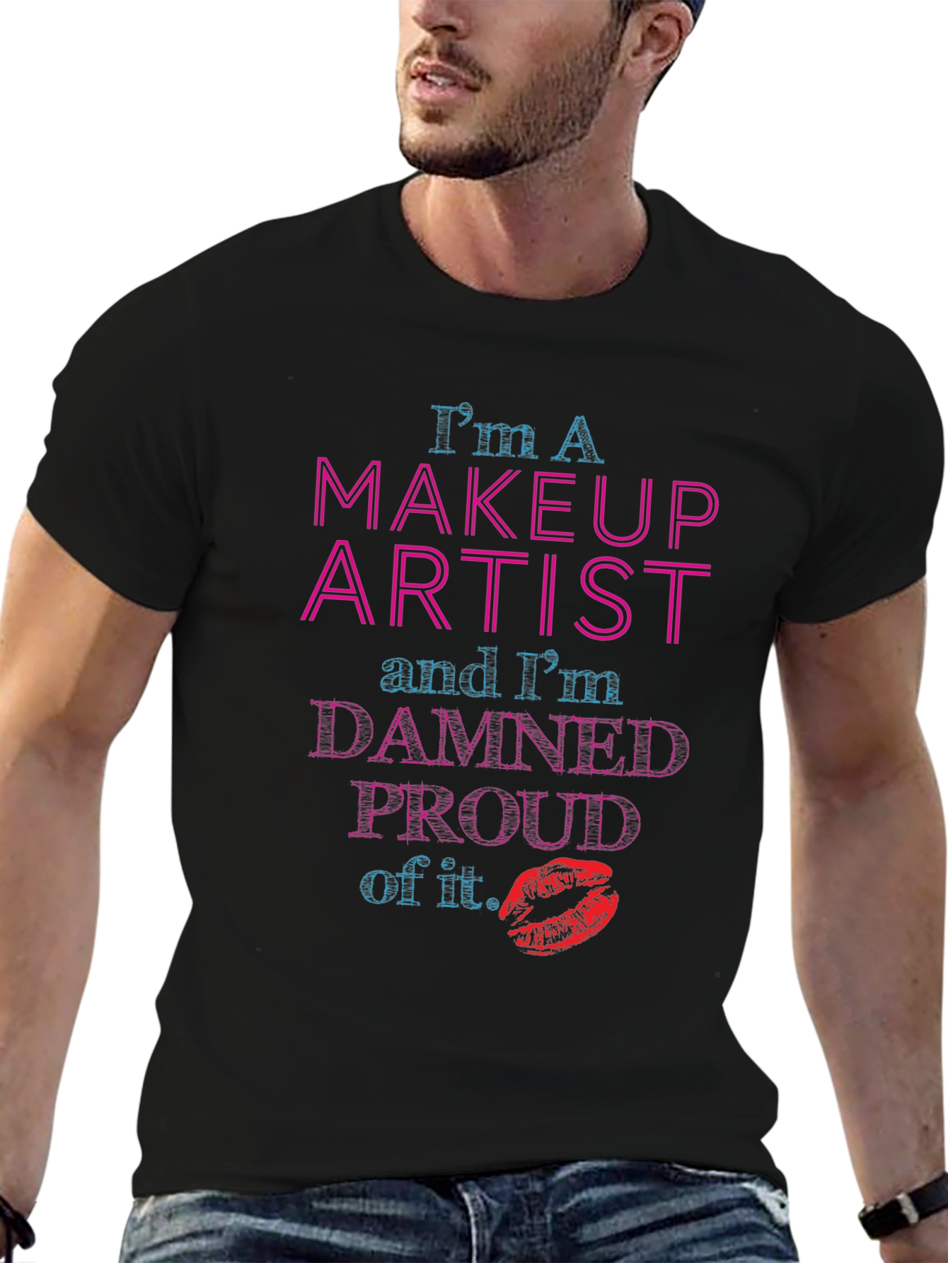 Black Makeup Artist Pride T-Shirt - Bold Graphic Tee view 6