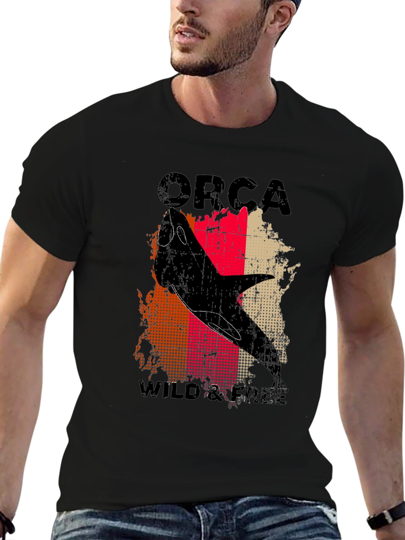 Black Orca Wild & Free Graphic T-Shirt view 6