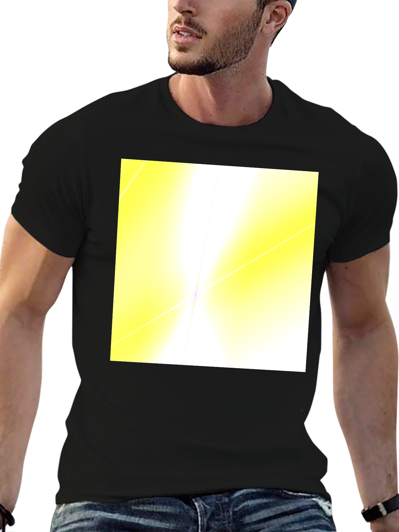 Black Abstract Light Black T-Shirt view 6