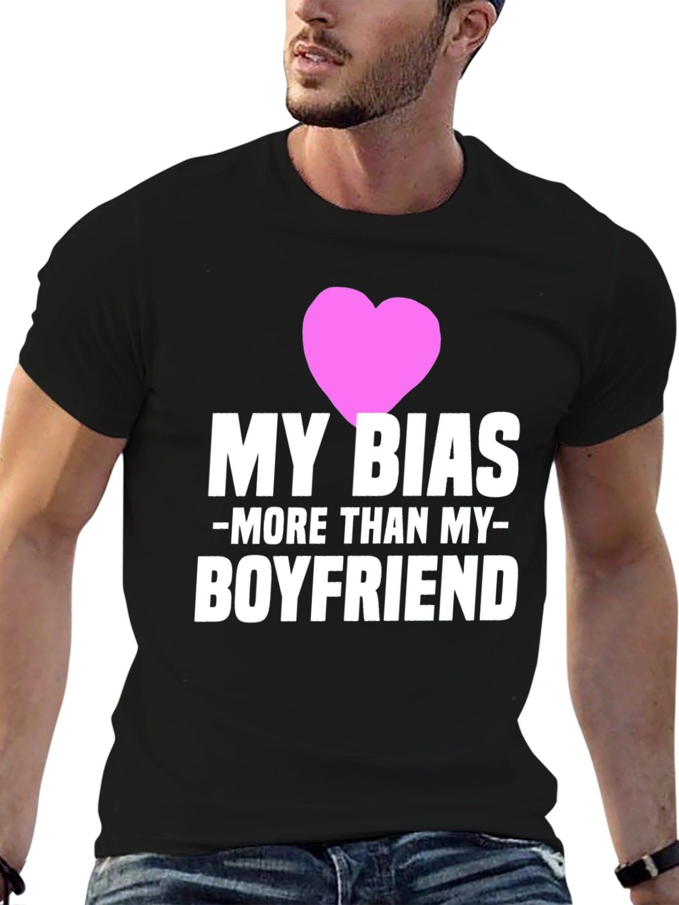 Black My Bias > Boyfriend Graphic T-Shirt - Novelty Tee view 6