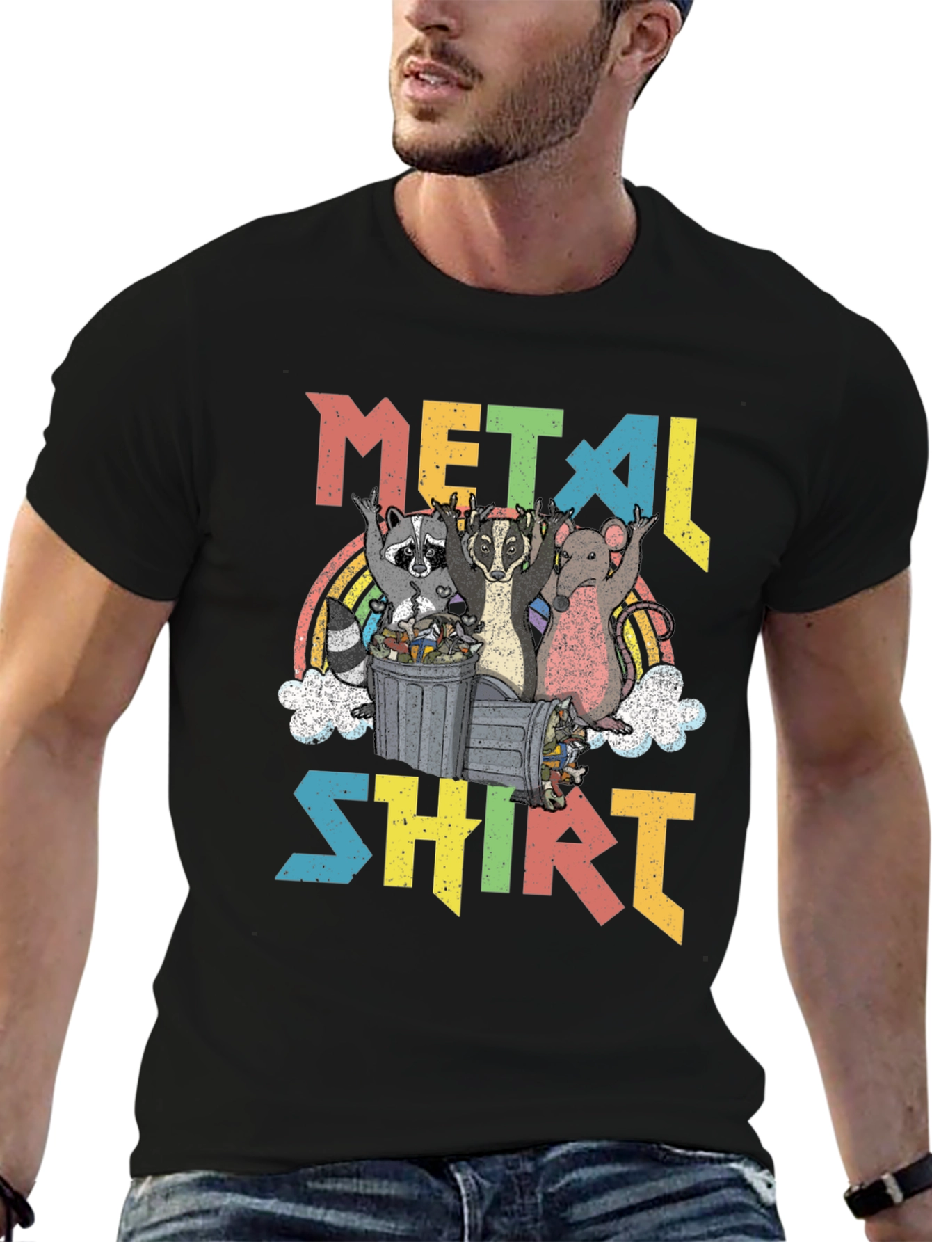 Black Metal Shirt - Trash Panda Band Tee view 6