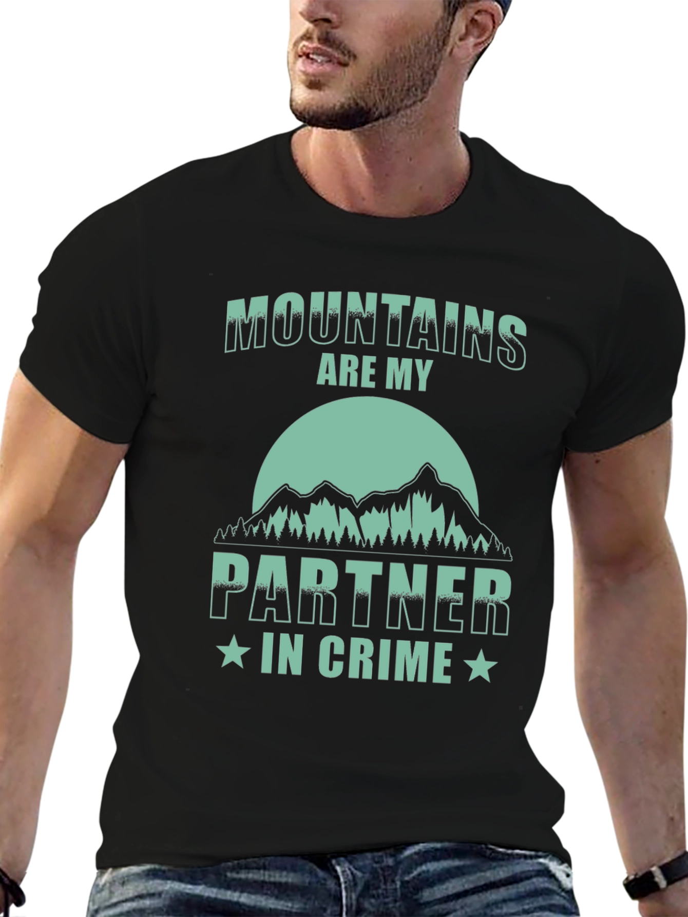 Black Mountains Are My Partner In Crime T-Shirt view 6