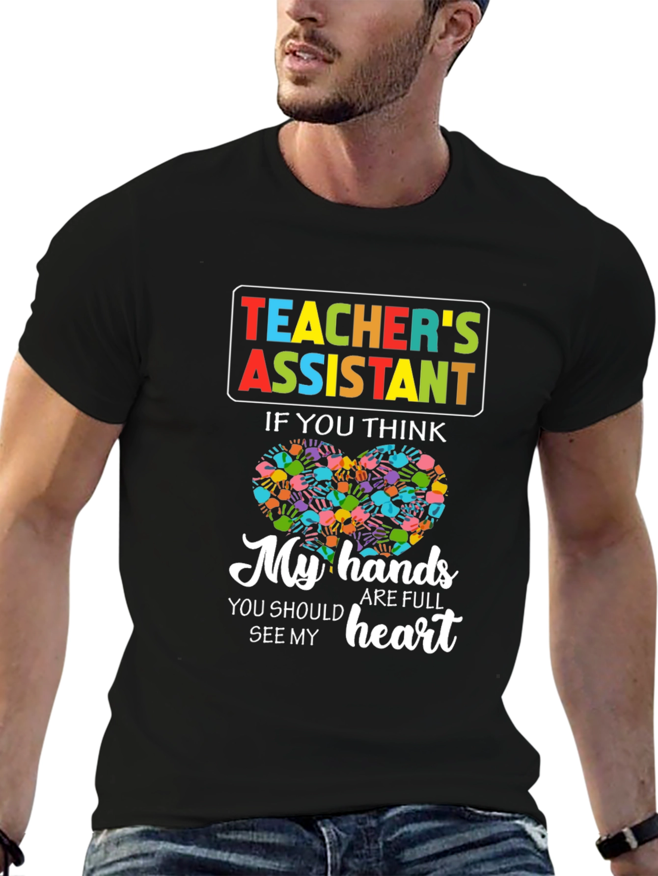 Black Teacher's Assistant T-Shirt view 6