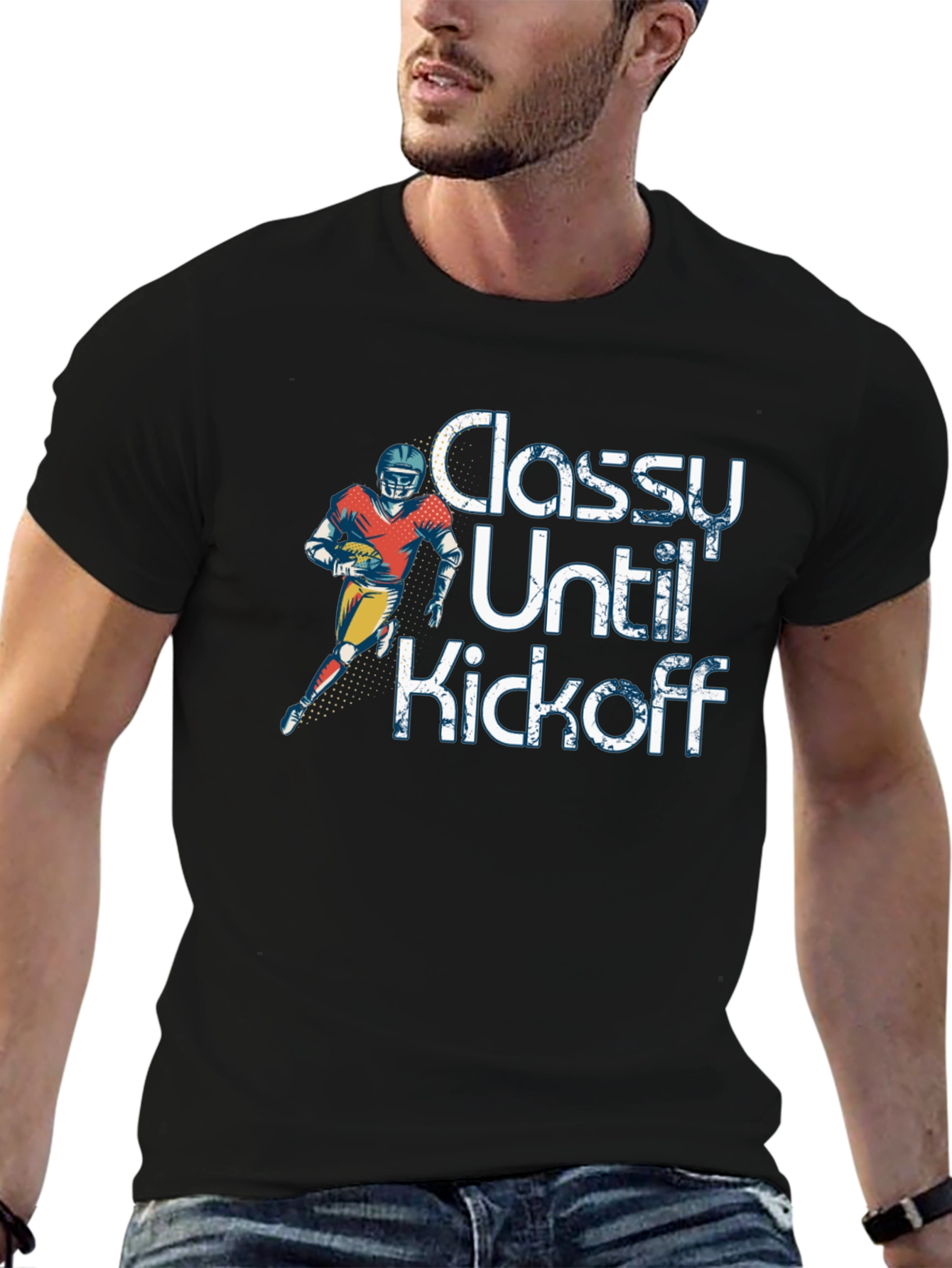 Black Classy Until Kickoff T-Shirt view 6