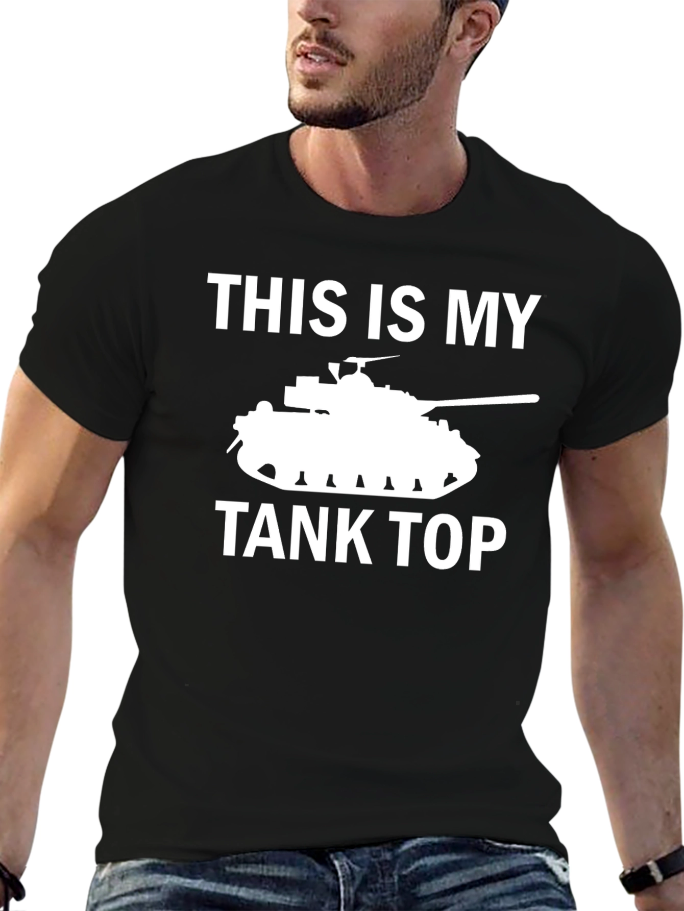 Black This Is My Tank Top T-Shirt - Military Humor view 6