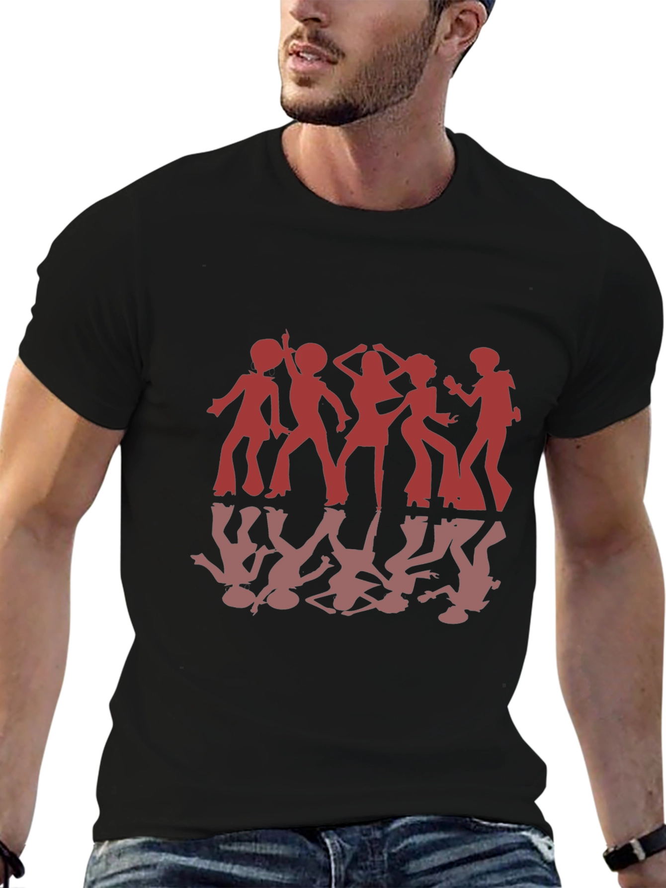Black Retro Disco Dance T-Shirt - Black view 6