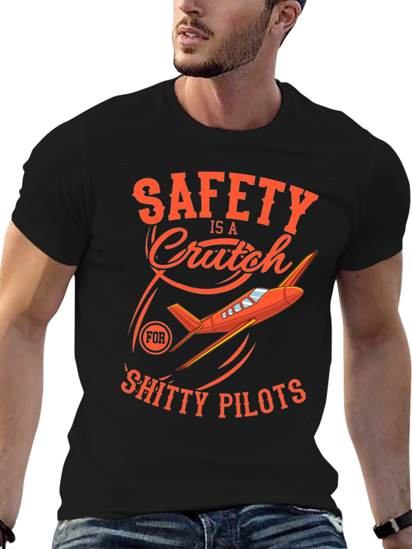 Black Safety is a Crutch T-Shirt view 6
