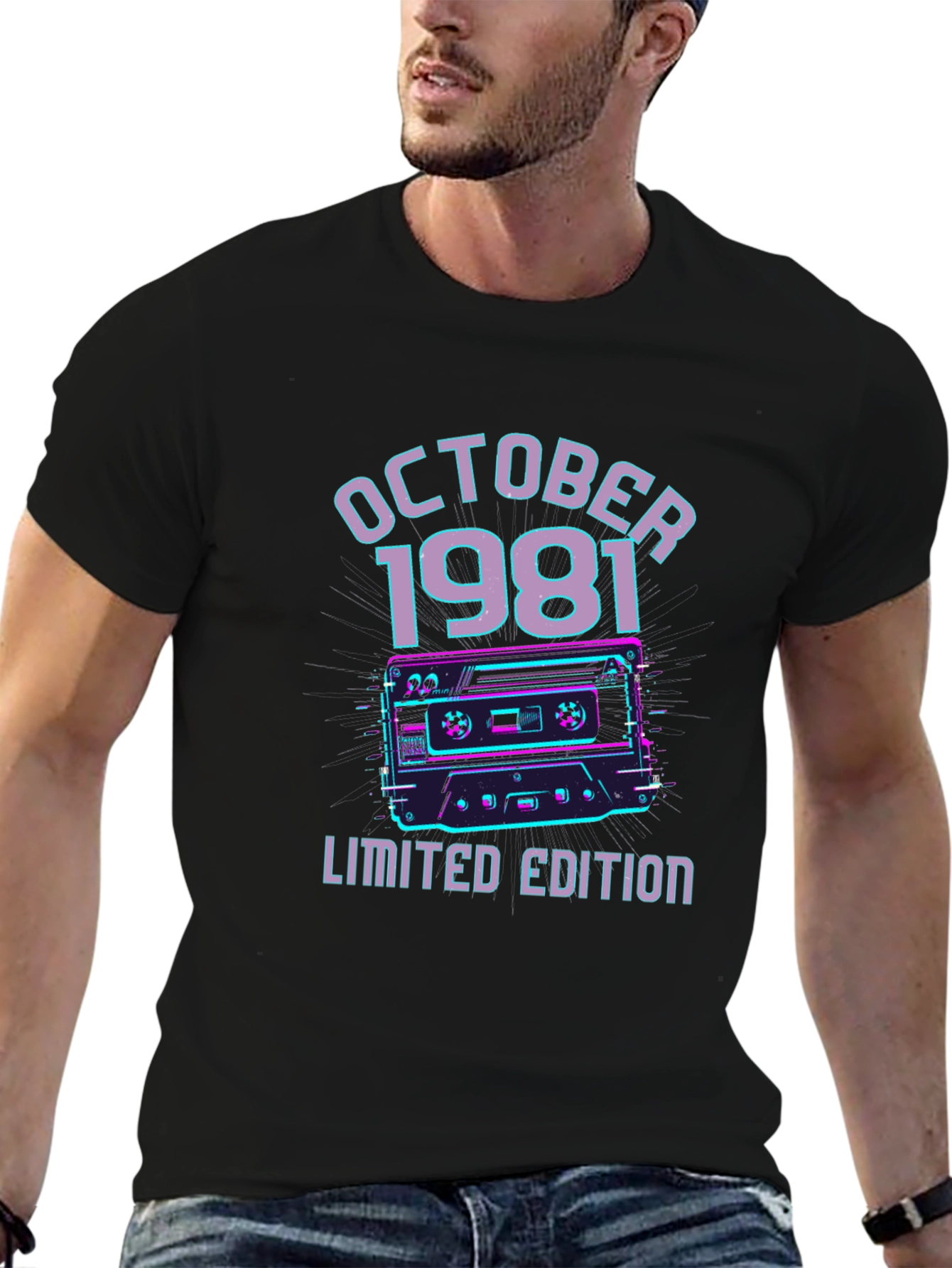 Black October 1981 Limited Edition Cassette Graphic T-Shirt view 6