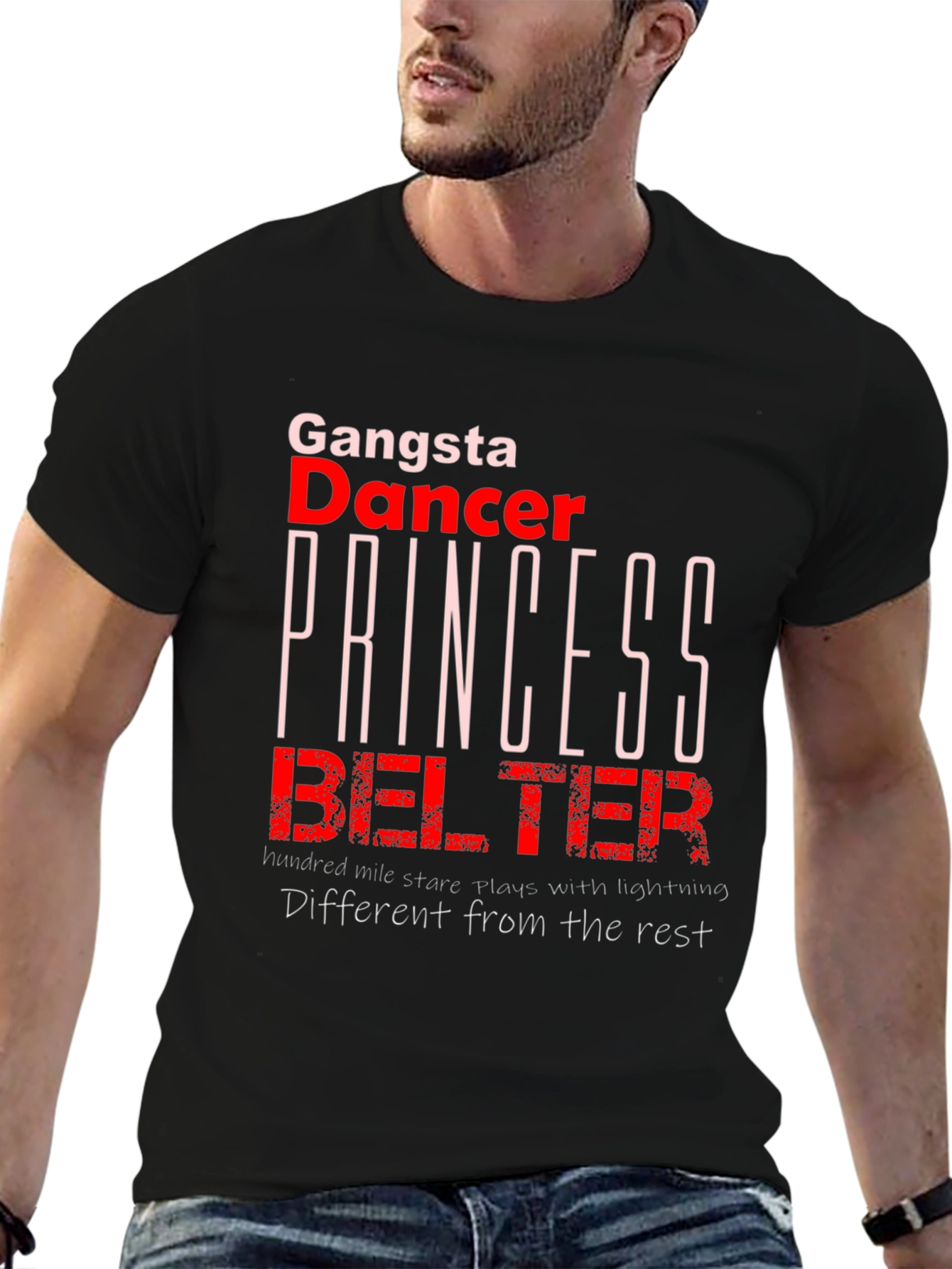 Black Gangsta Dancer Princess Belter T-Shirt view 6