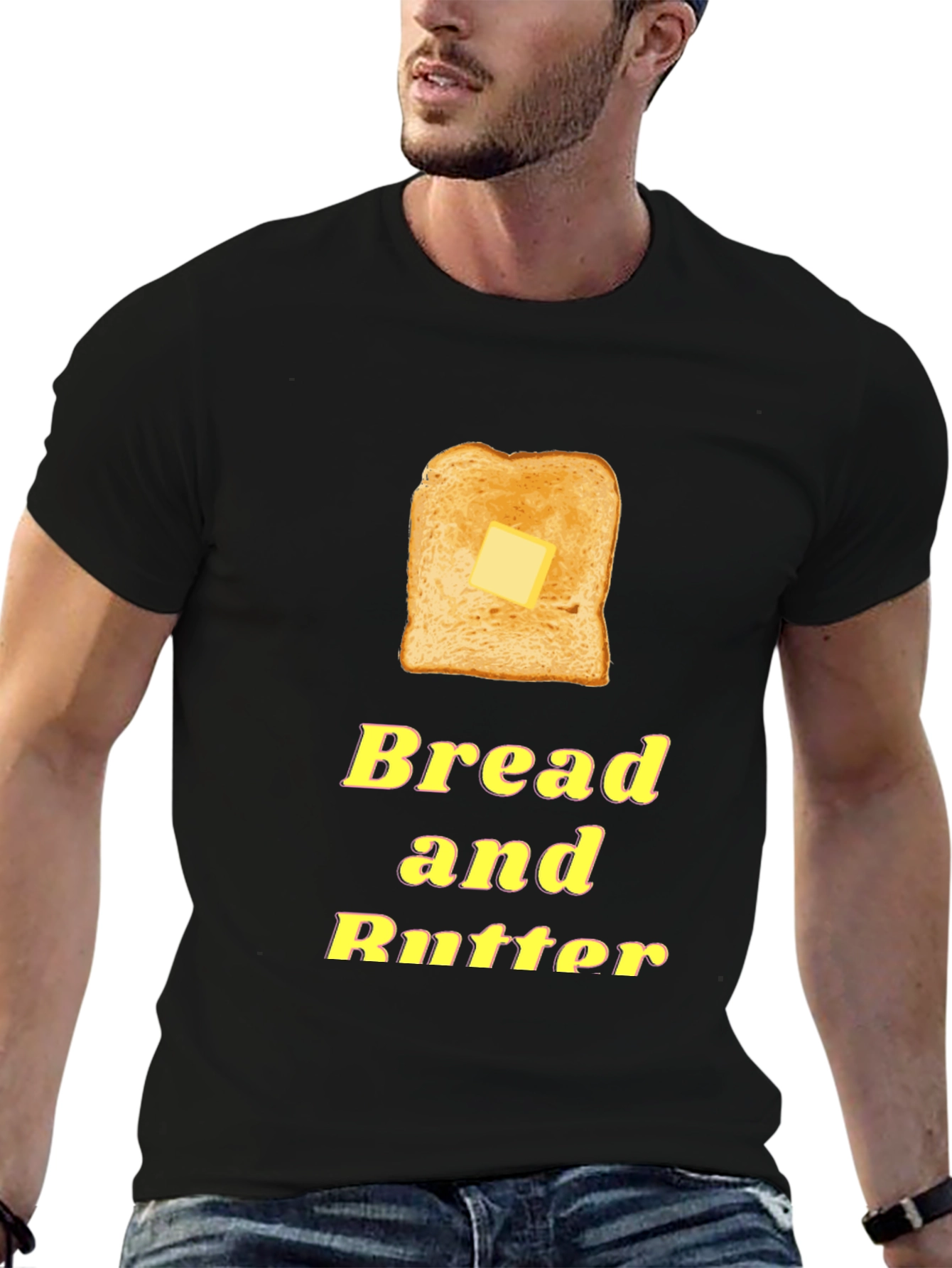 Black Bread and Butter Graphic Tee - Foodie T-Shirt view 6