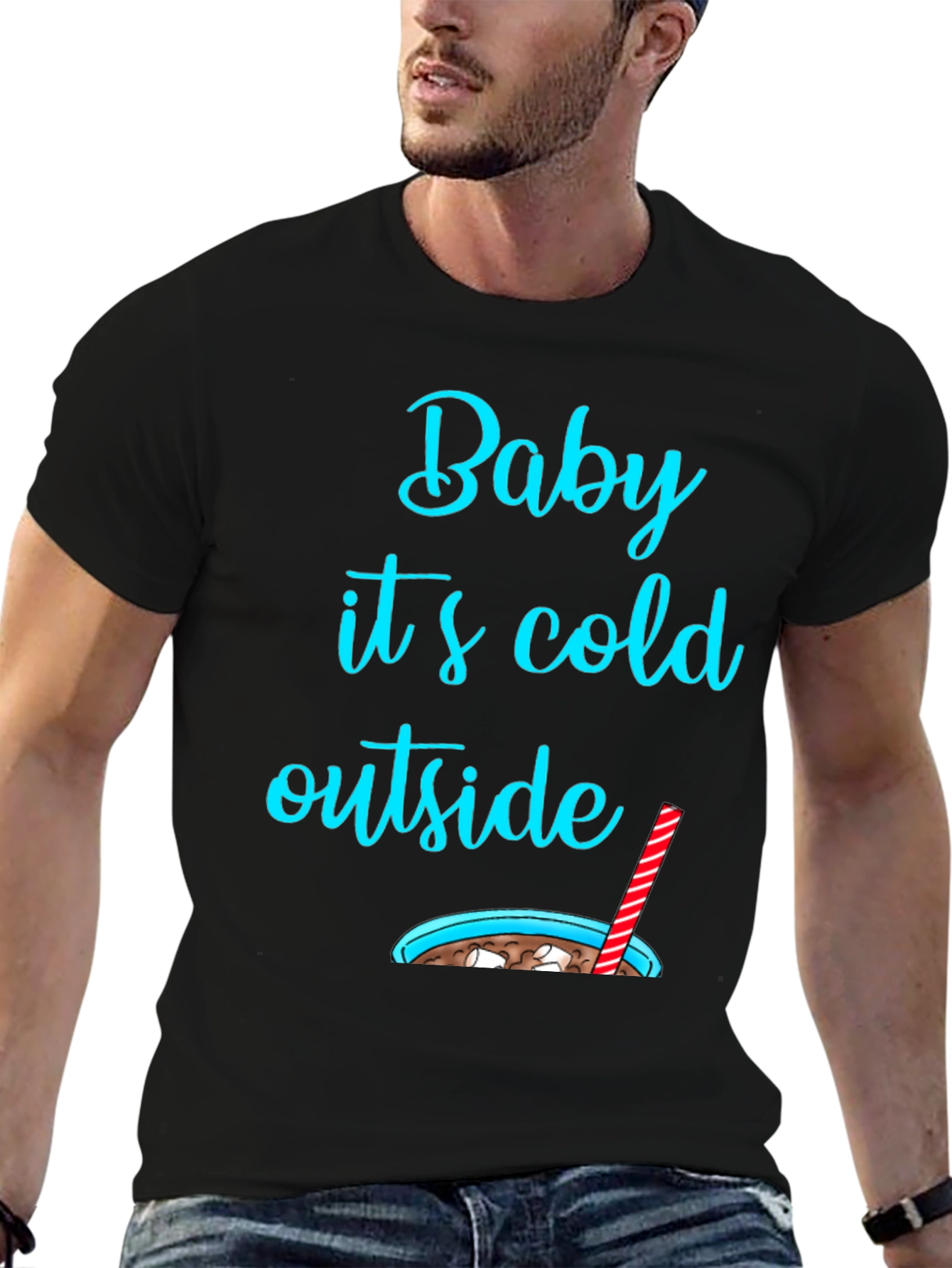 Black Baby It's Cold Outside Graphic Tee view 6