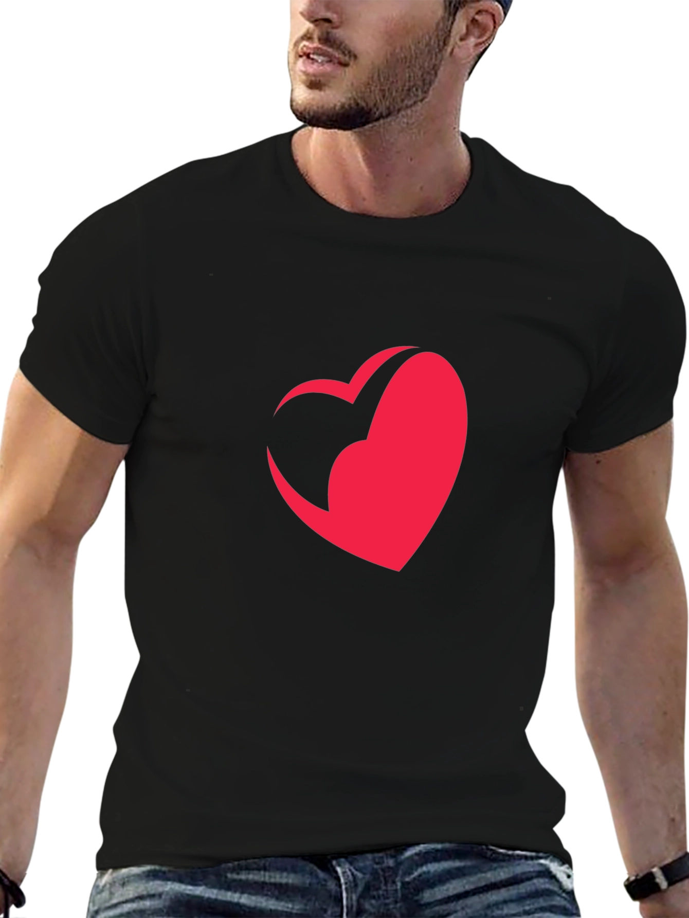 Black Heart Graphic Tee - Modern Style view 6