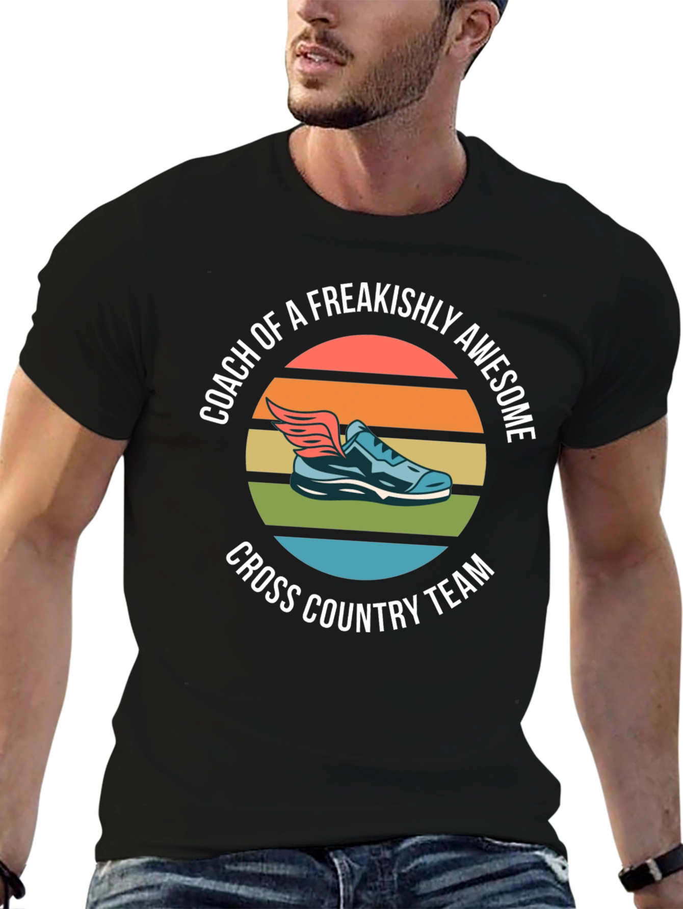 Black Coach of a Freakishly Awesome Cross Country Team T-Shirt view 6