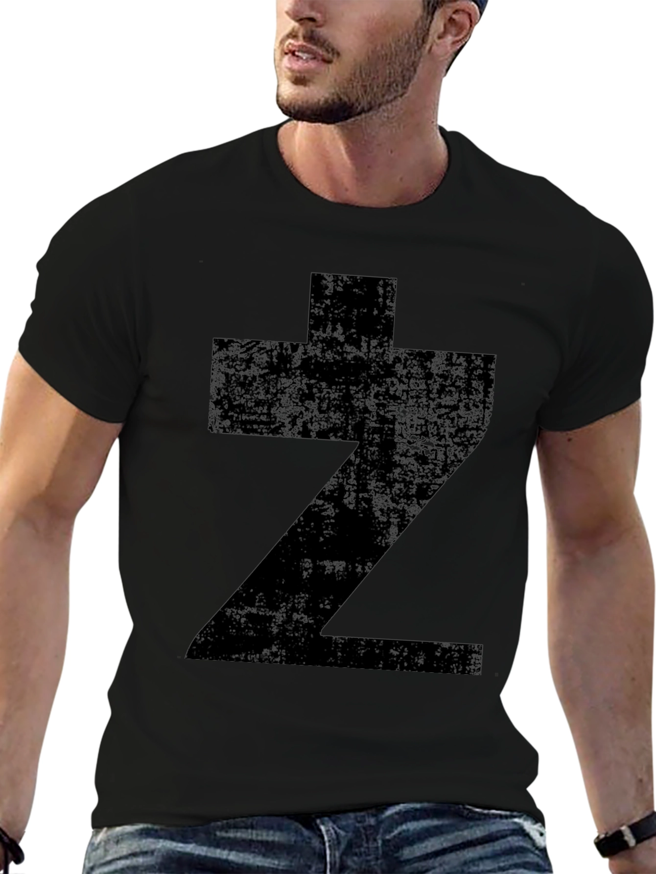 Black Bold Symbol Black T-Shirt view 6