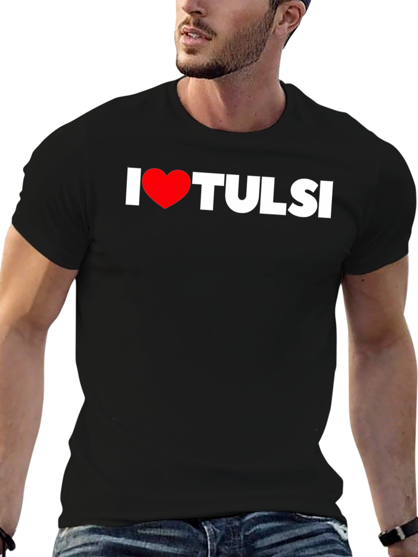 Black I Heart Tulsi T-Shirt - Classic Black Tee view 6