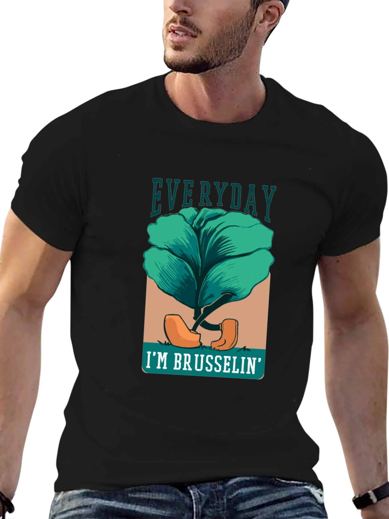 Black Everyday I'm Brusselsin' Graphic Tee view 6