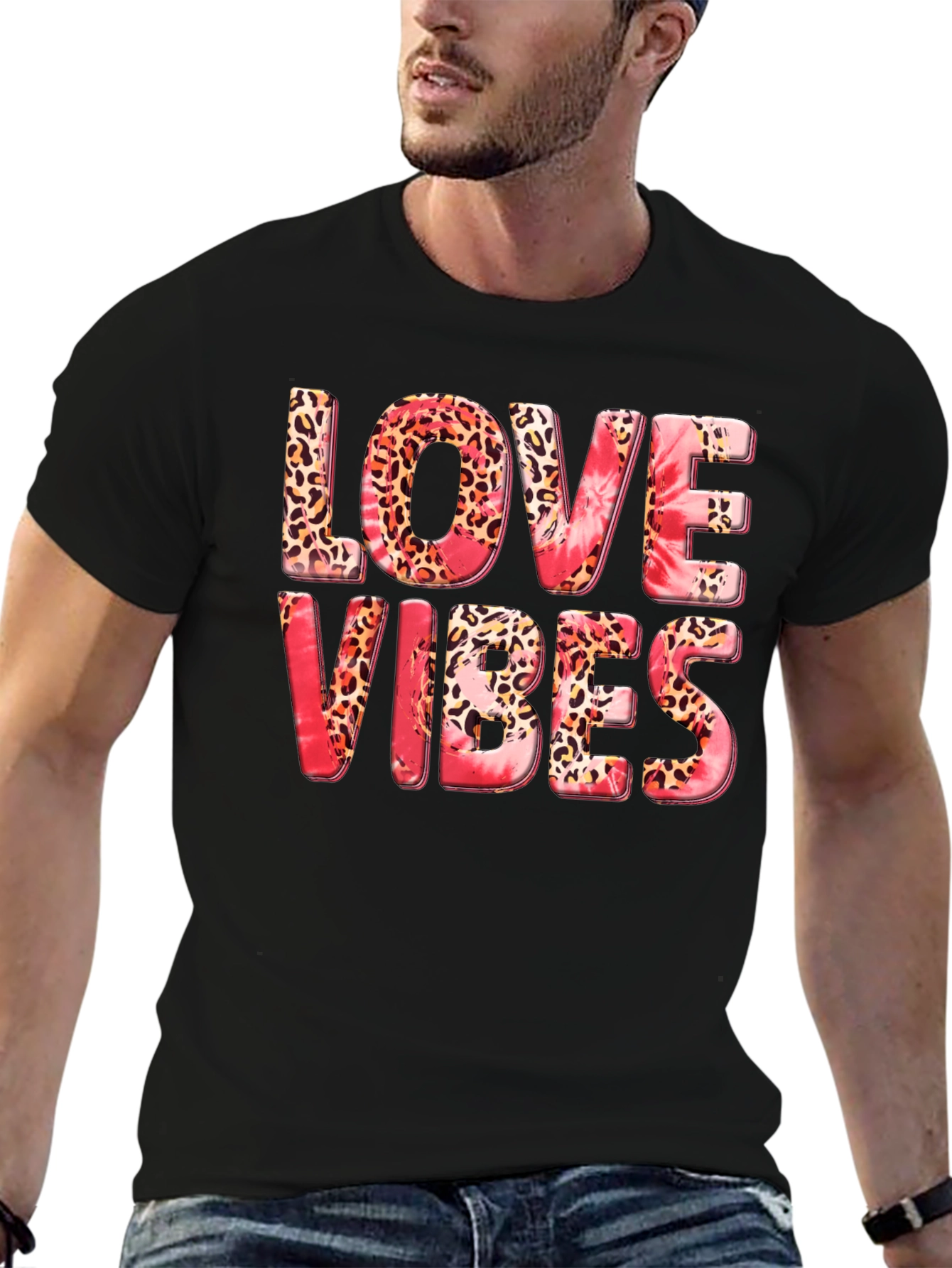 Black Love Vibes Graphic T-Shirt - Stylish Casual Tee view 6