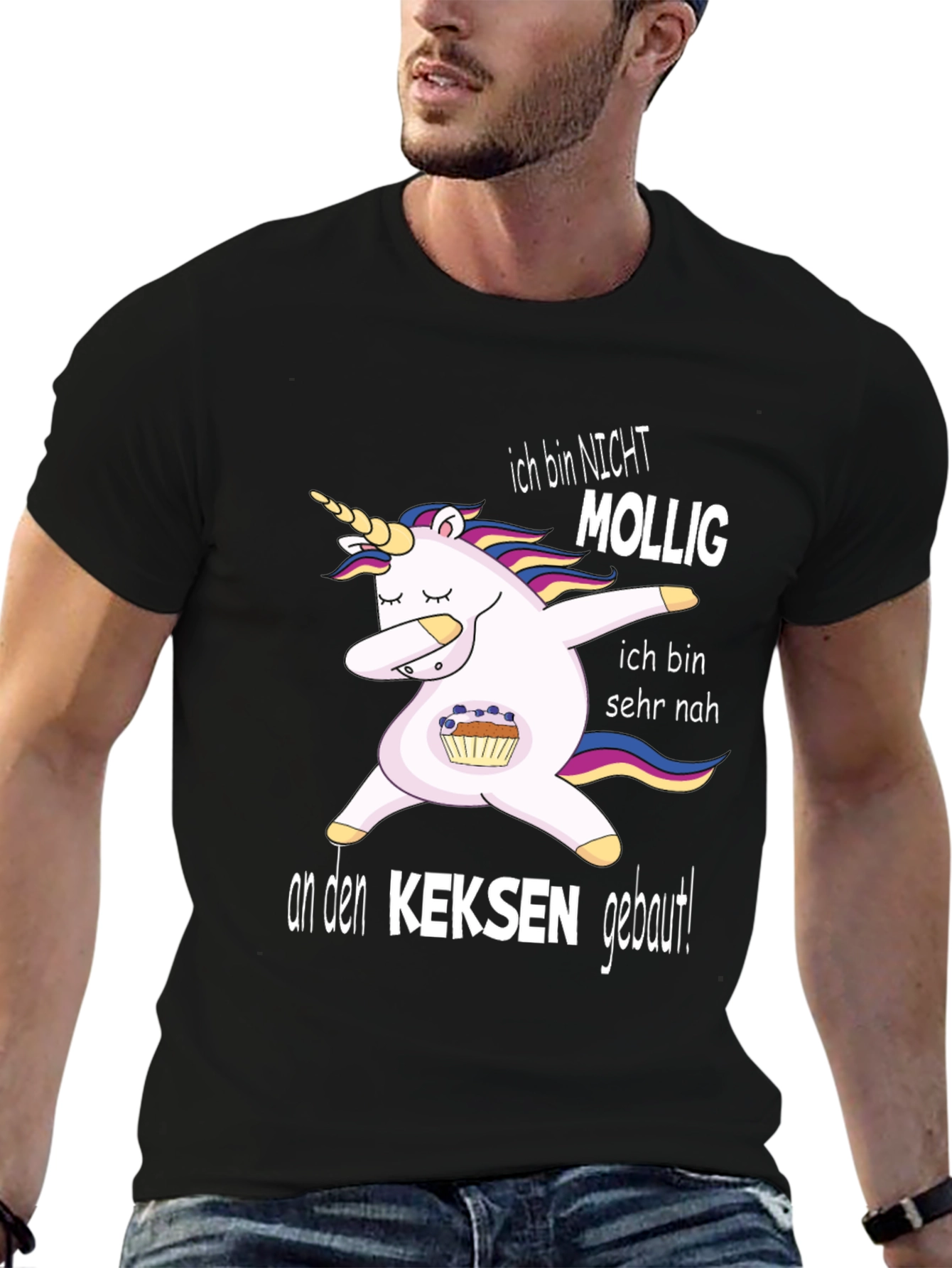 Black Unicorn Dab T-Shirt - Ich Bin Nicht Mollig view 6
