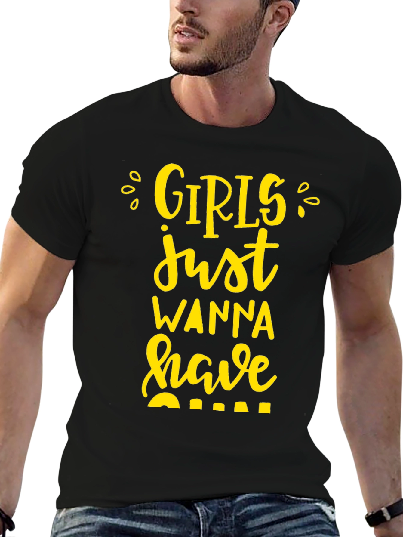 Black Girls Just Wanna Have Fun Black T-Shirt view 6