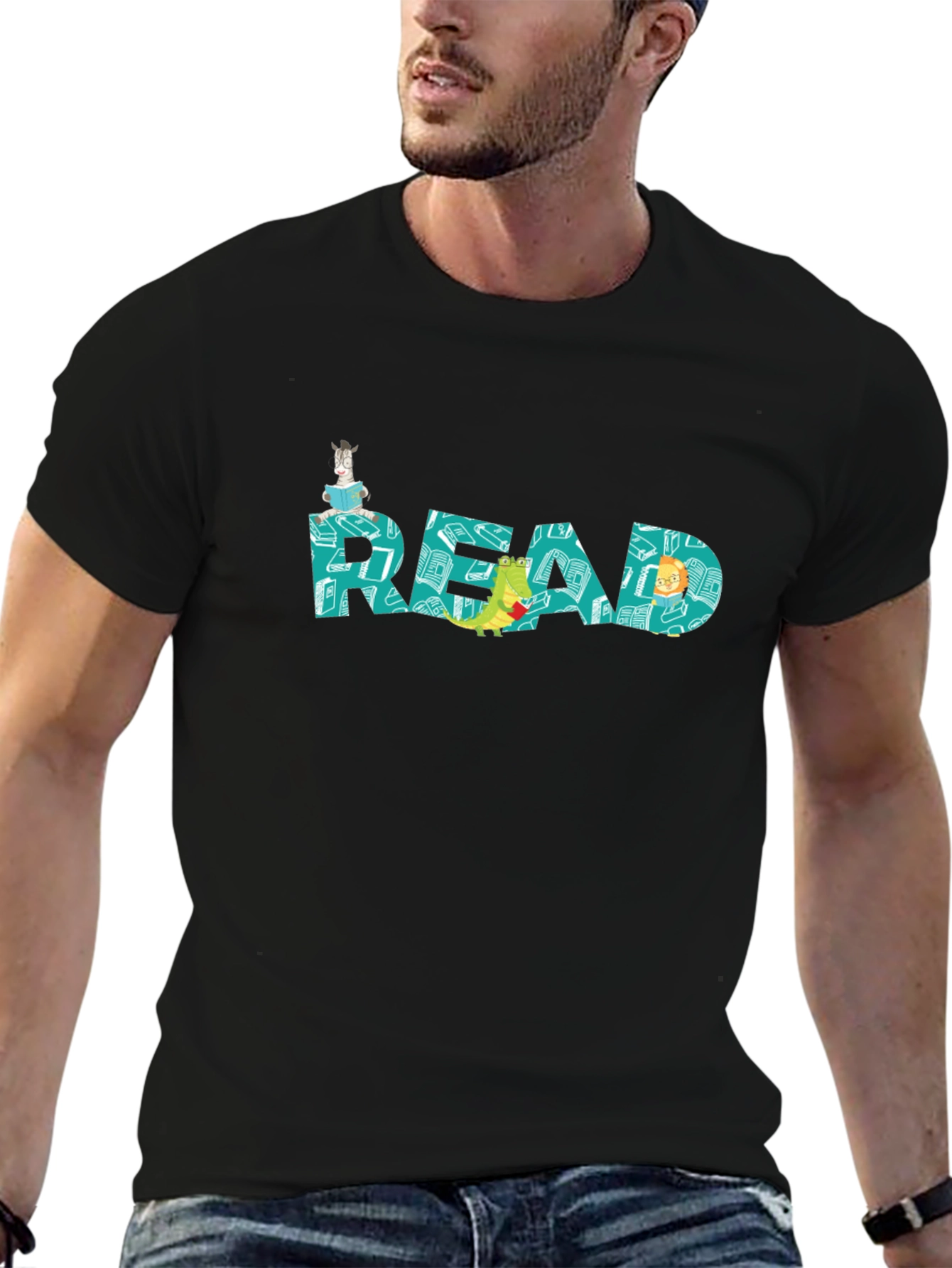 Black Read Books Graphic Tee - Black view 6