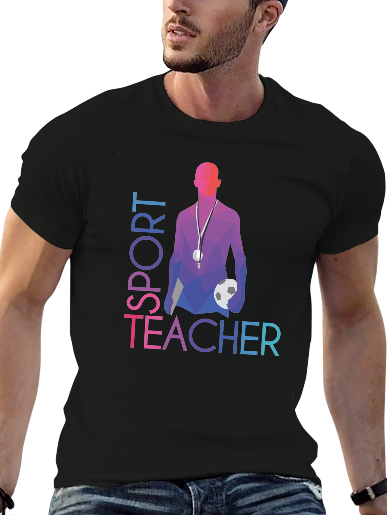 Black Sport Teacher Graphic Tee view 6